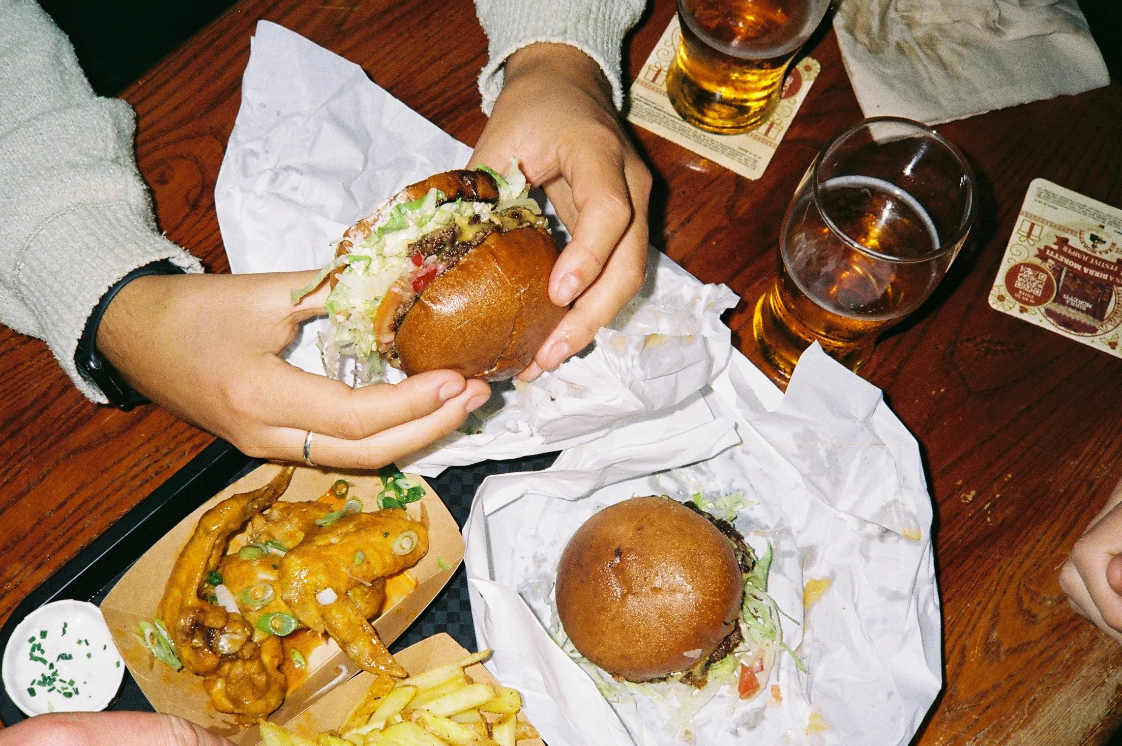 Meltdown Cheeseburger birds eye view of food 2.jpg
