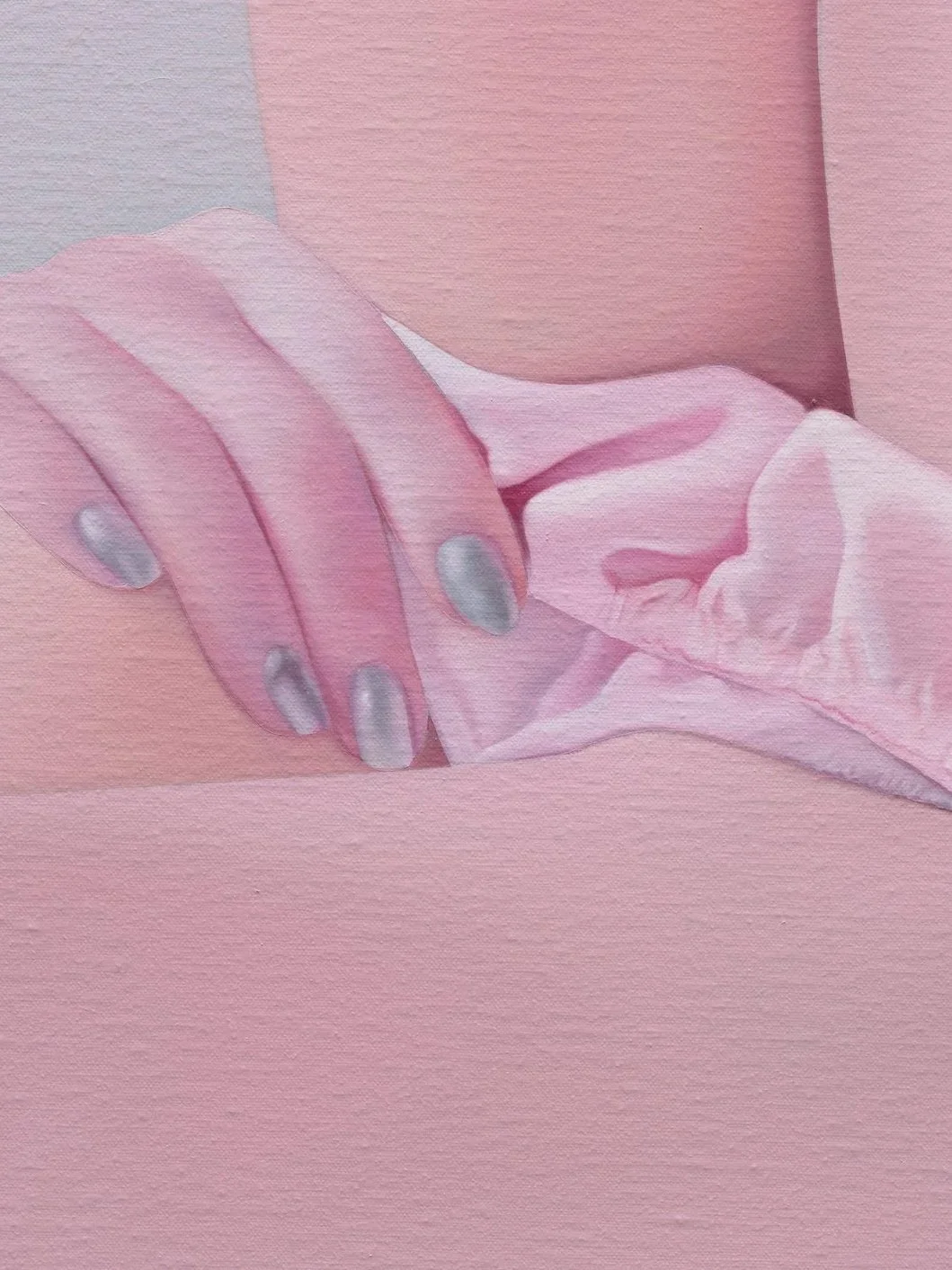  Detail, Bond III, 2025, oil on canvas, 60 x 45 cm (23,6 x 17,7 in) 
