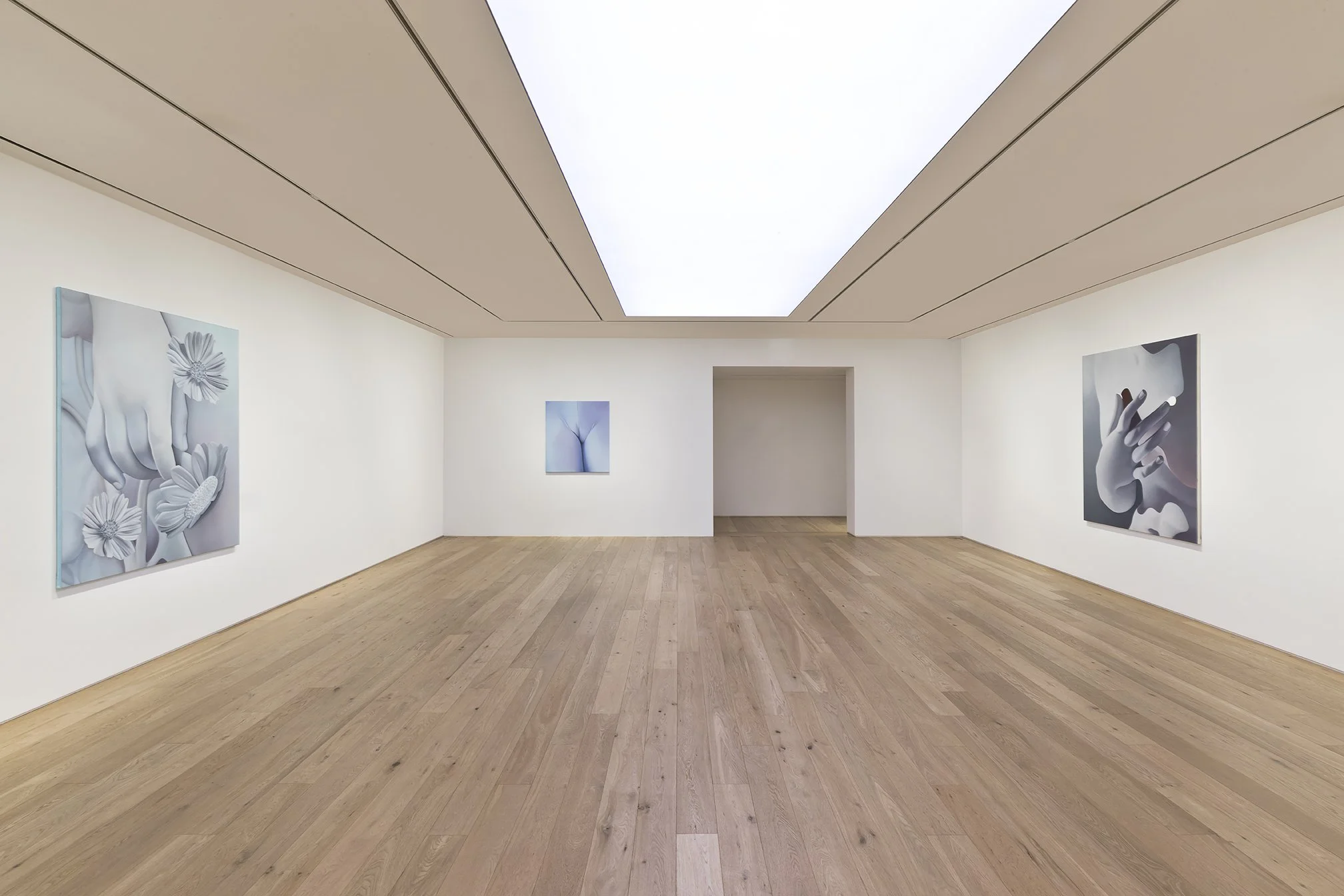  < After Daphne I, 2026, oil and acrylic on canvas, 160 x 130 cm (63 x 51,2 in)  ^ X XXV, 2026, oil on canvas, 100 x 90 cm (39,4 x 35,4 in)  > Qulla VIII, 2026, oil an acrylic on canvas, 160 x 130 cm (63 x 51,2 in)  Photo: Hwang Jung Wook 