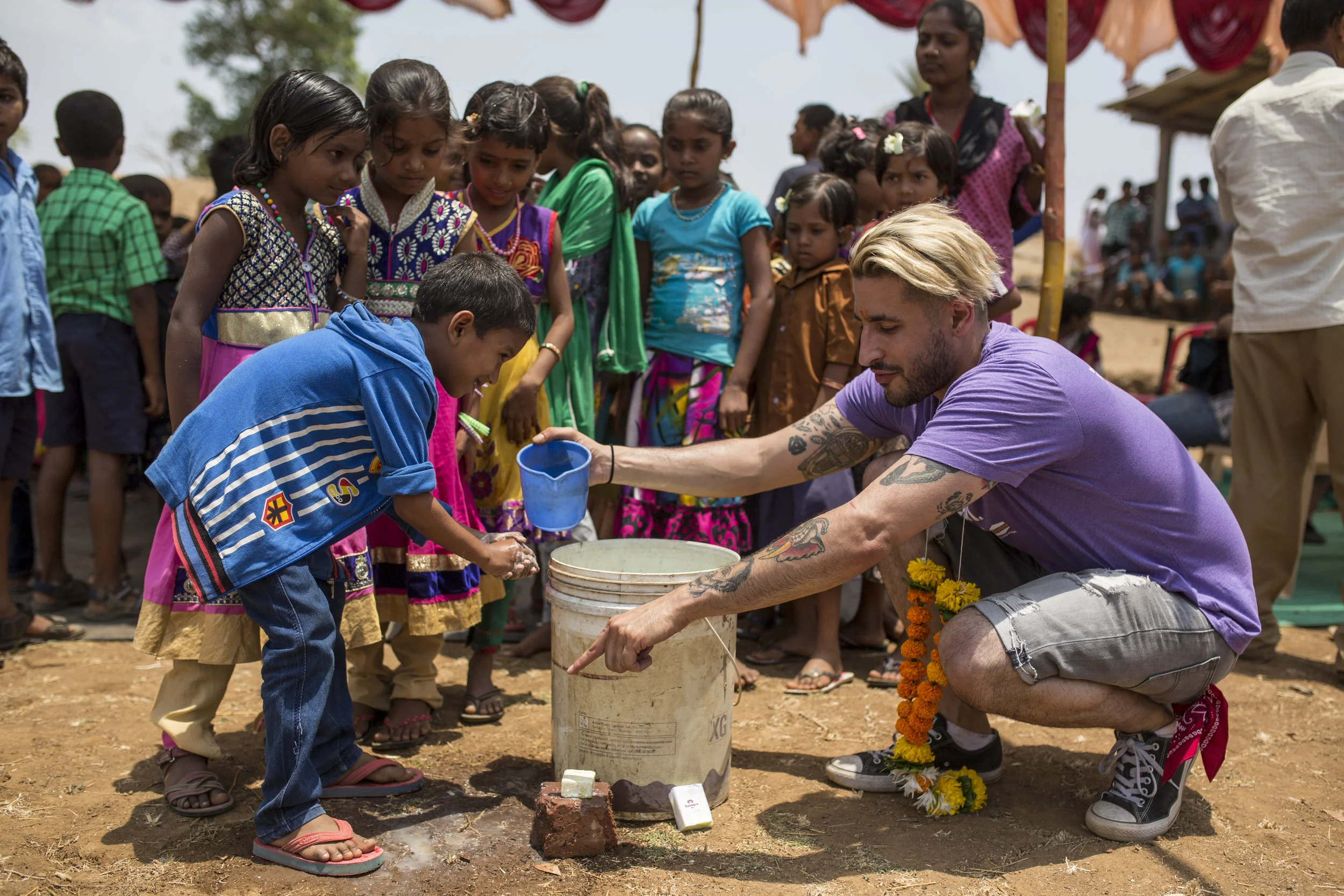 Jason Rosen from SoapBox Soaps, having some hand-washing fun 