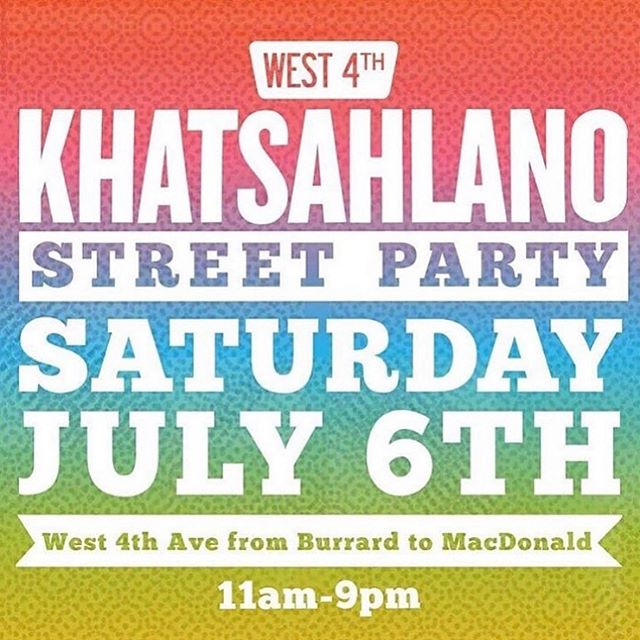 So many great bands today! We play the TD stage at 4th and Burrard at 8 PM. Bring your raincoats and sun dancing shoes. 🌞🌞🌞
@khatsahlano 
#yvr #hometown