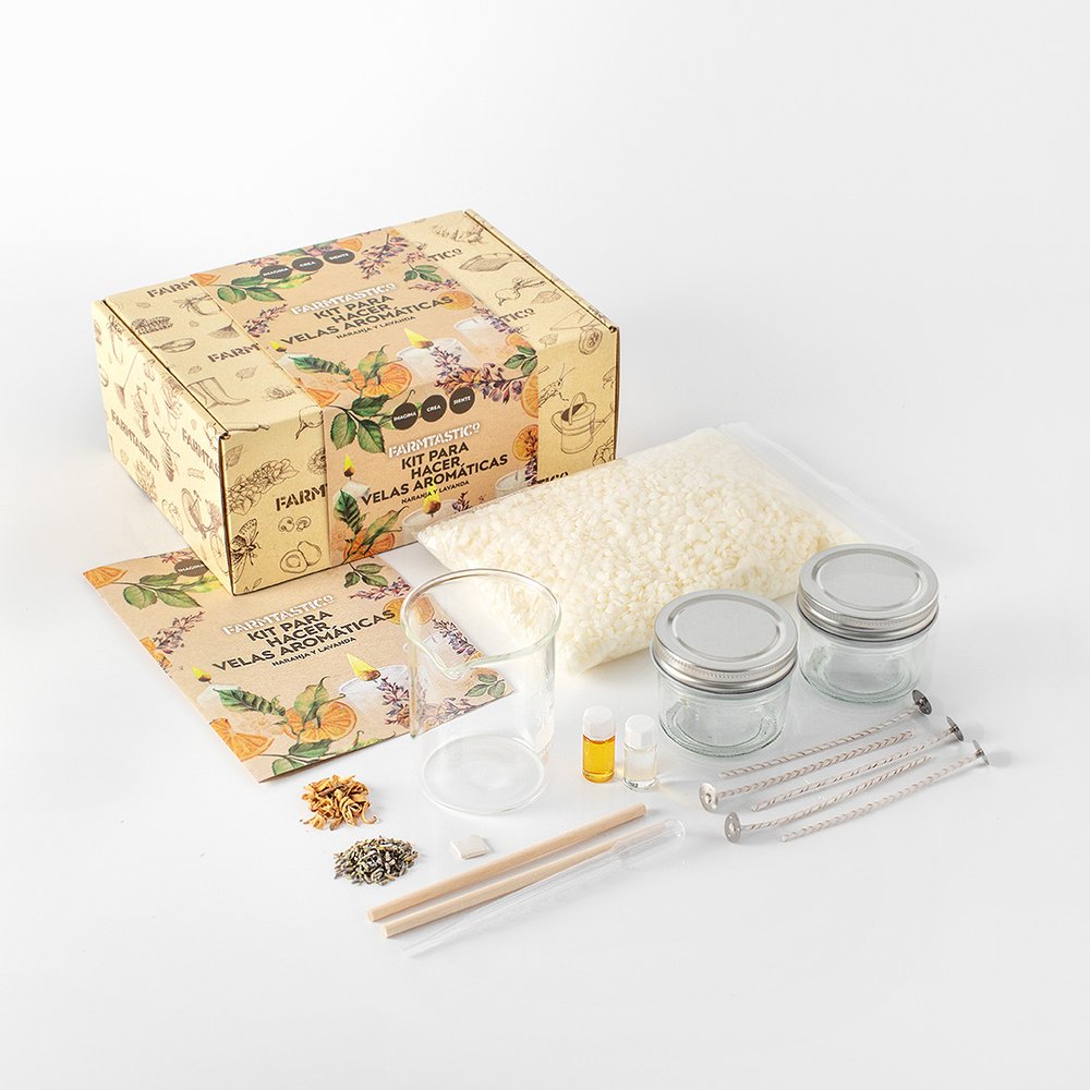 Inspirar vértice inundar Kit para hacer velas aromáticas con cera de soja natural — FARMTASTICo