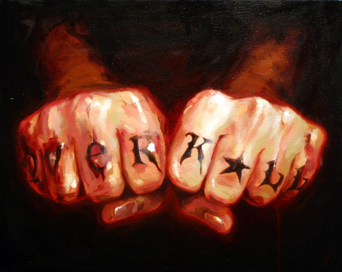 'Michael Hussar's Hands', oil on canvas, 16" x 20", 2007, Collection of Holger Dahlen
