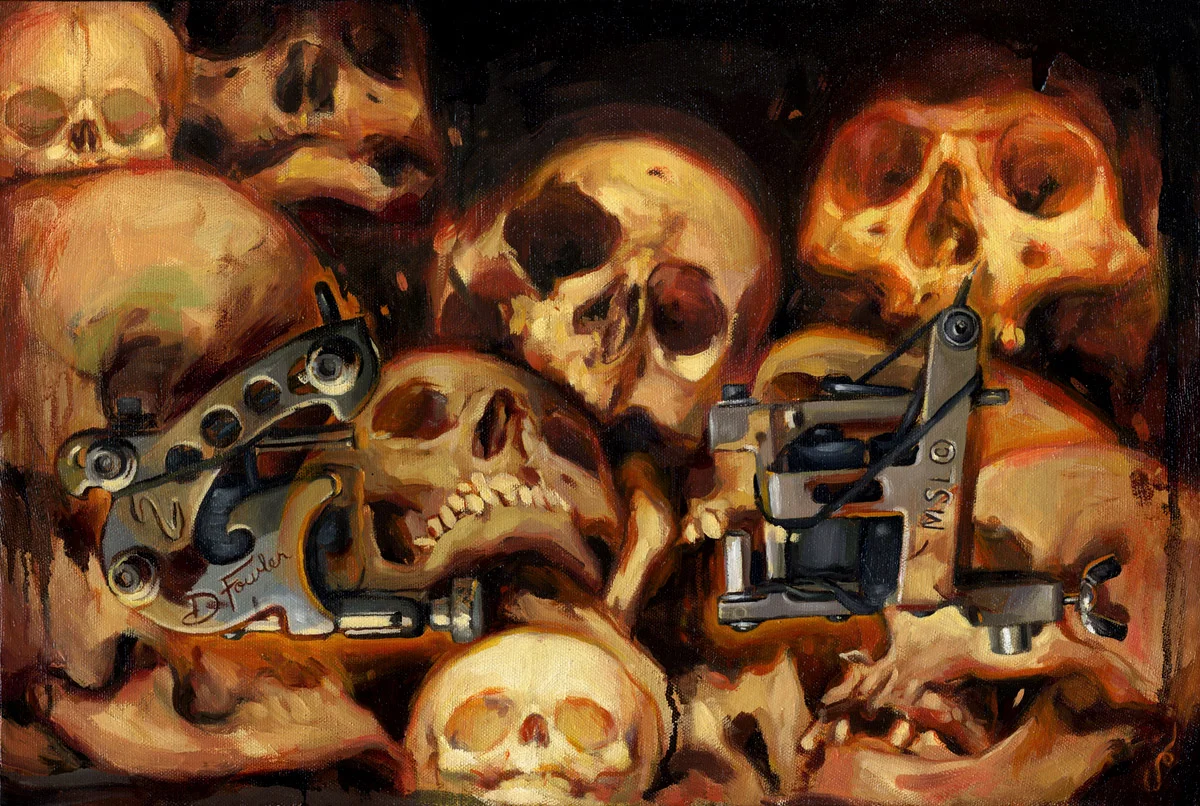 'Paul Booth's Machines', oil on canvas, 12" x 18", 2005, Personal Collection