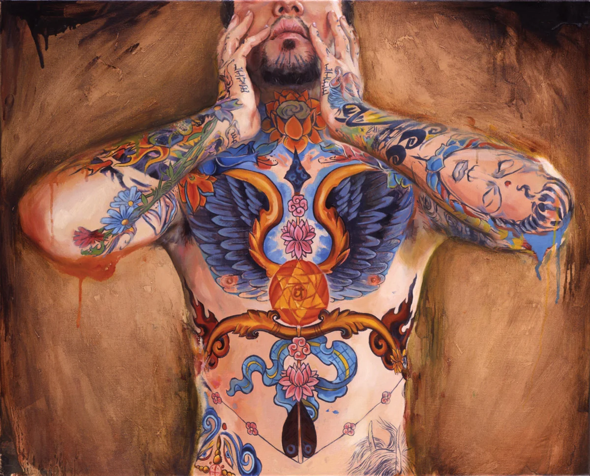 'Portrait of the Artist, Yutaro Sakai', oil on canvas, 24" x 30", 2005, Collection of Johnny Rockit