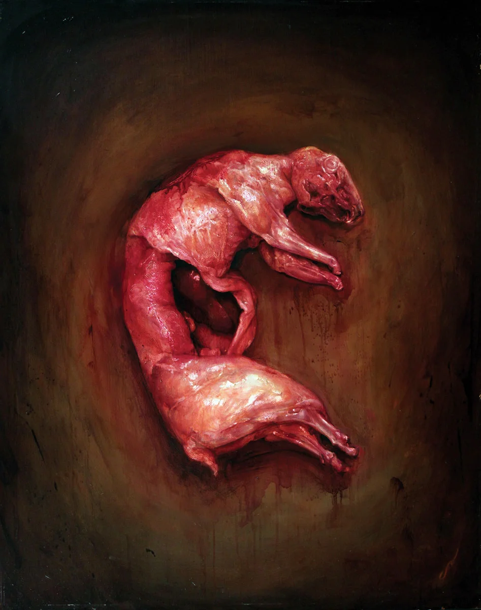 'Skinned Rabbit', oil on panel, 30" x 24", 2010, Collection of Mat Hurtado