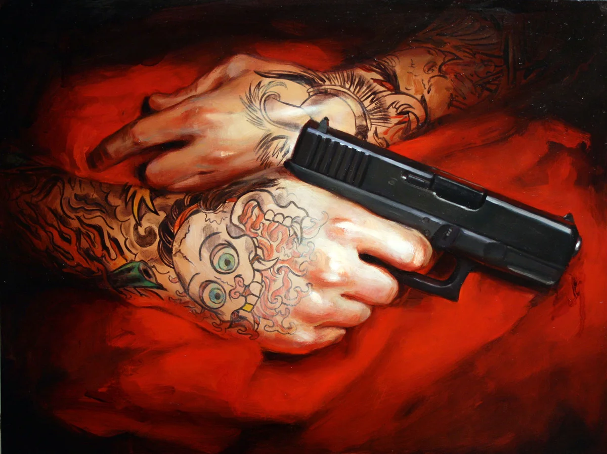 'Luke Francis Hand Study', oil on panel, 12" x 16", 2008, Collection of Carl Dobsky
