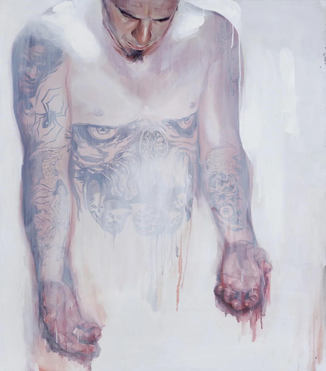 'Portrait of the Artist, Corey Miller', oil on canvas, 50" x 44", 2008, Collection of Corey and Kat Miller