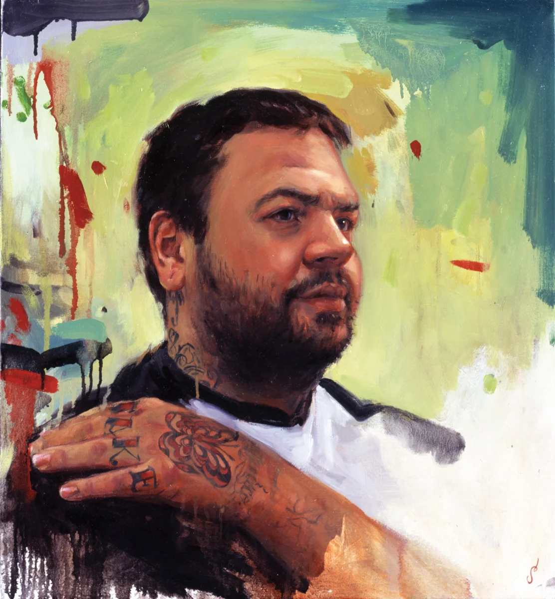 'Portrait of the Artist, Greg Rojas, Head Study', oil on canvas, 30" x 24", 2005, Private Collection