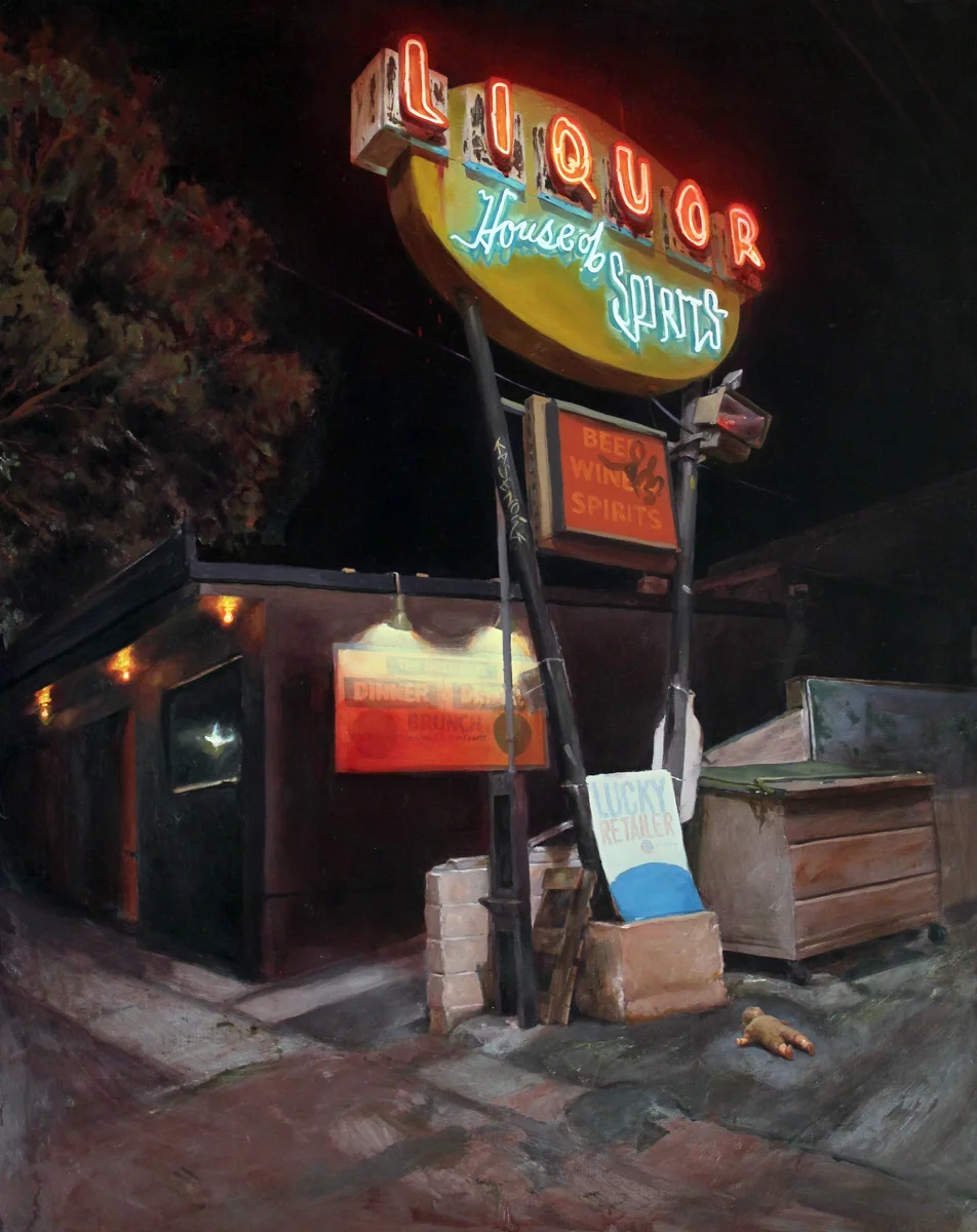 'House of Spirits', oil on dibond, 30" x 24", 2015, Personal Collection