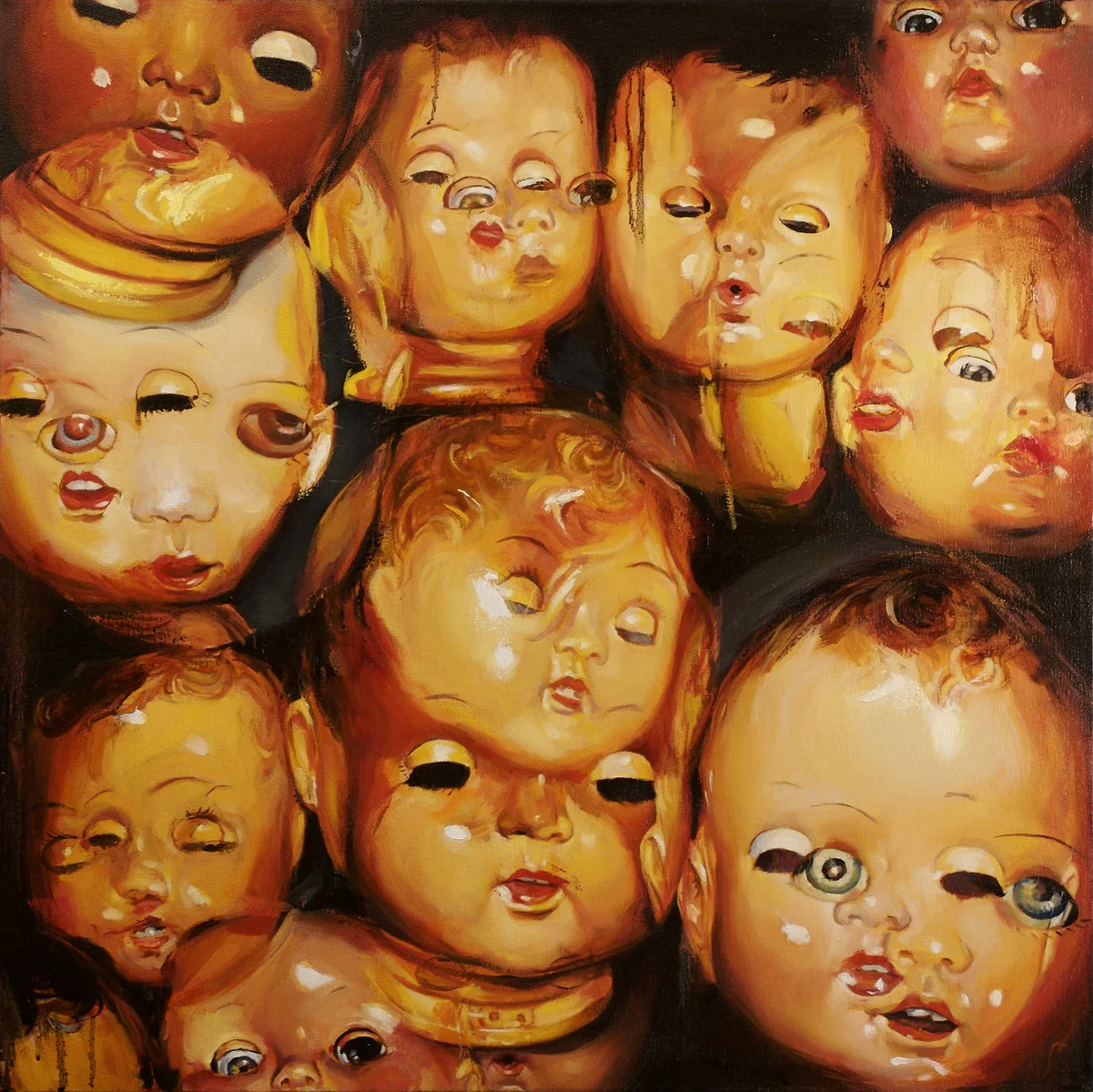 'D.I.D. (Dissociative Identity Disorder)' Oil on canvas, 24" x 24", 2005, Collection of Seen