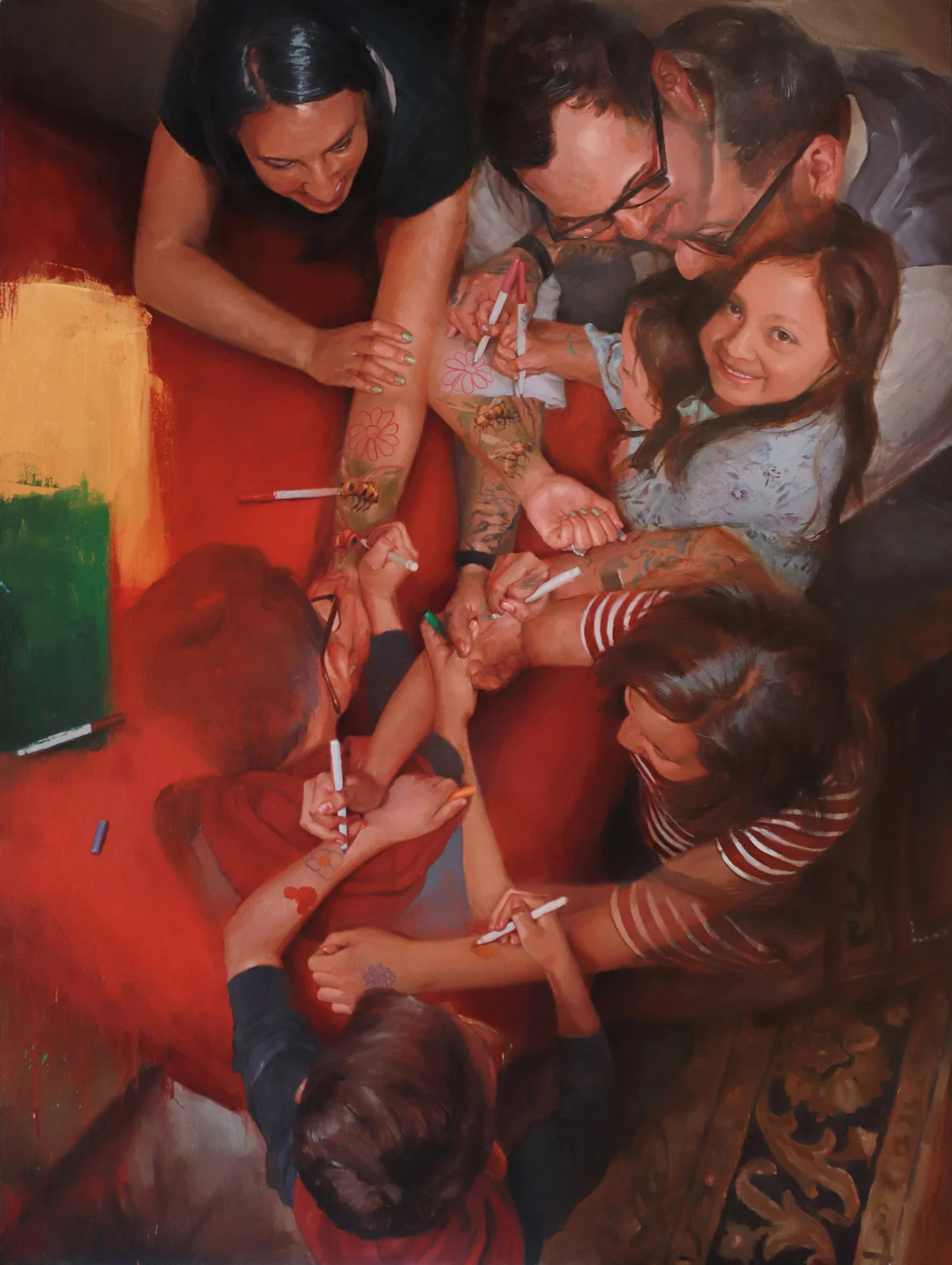 ‘The Hurtado Family’, oil on canvas, 48” x 36”, 2018, Collection of Nikko and Joanne Hurtado