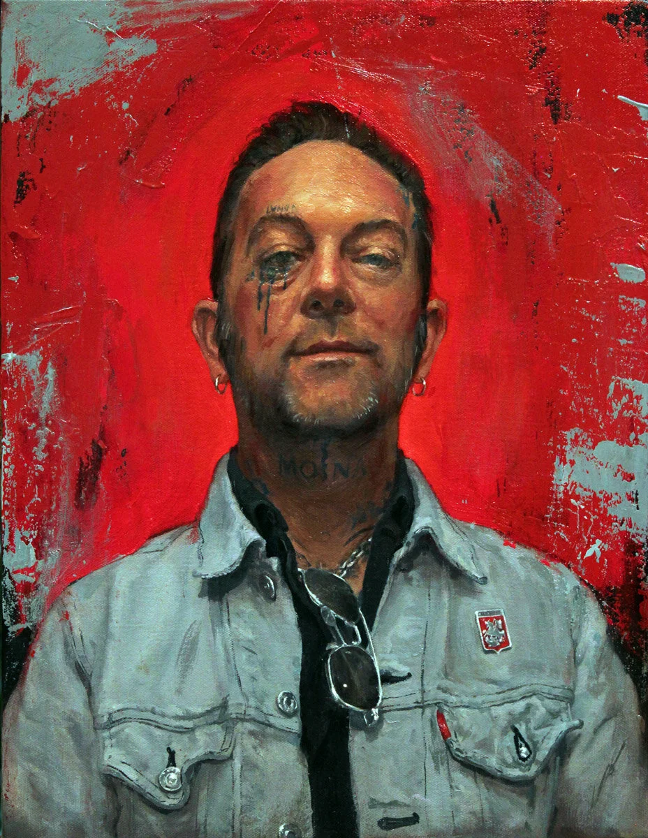 'Portrait of the Artist, Chris Conn', oil on panel, 18" x 14", 2016, Collection of Tyler Borich