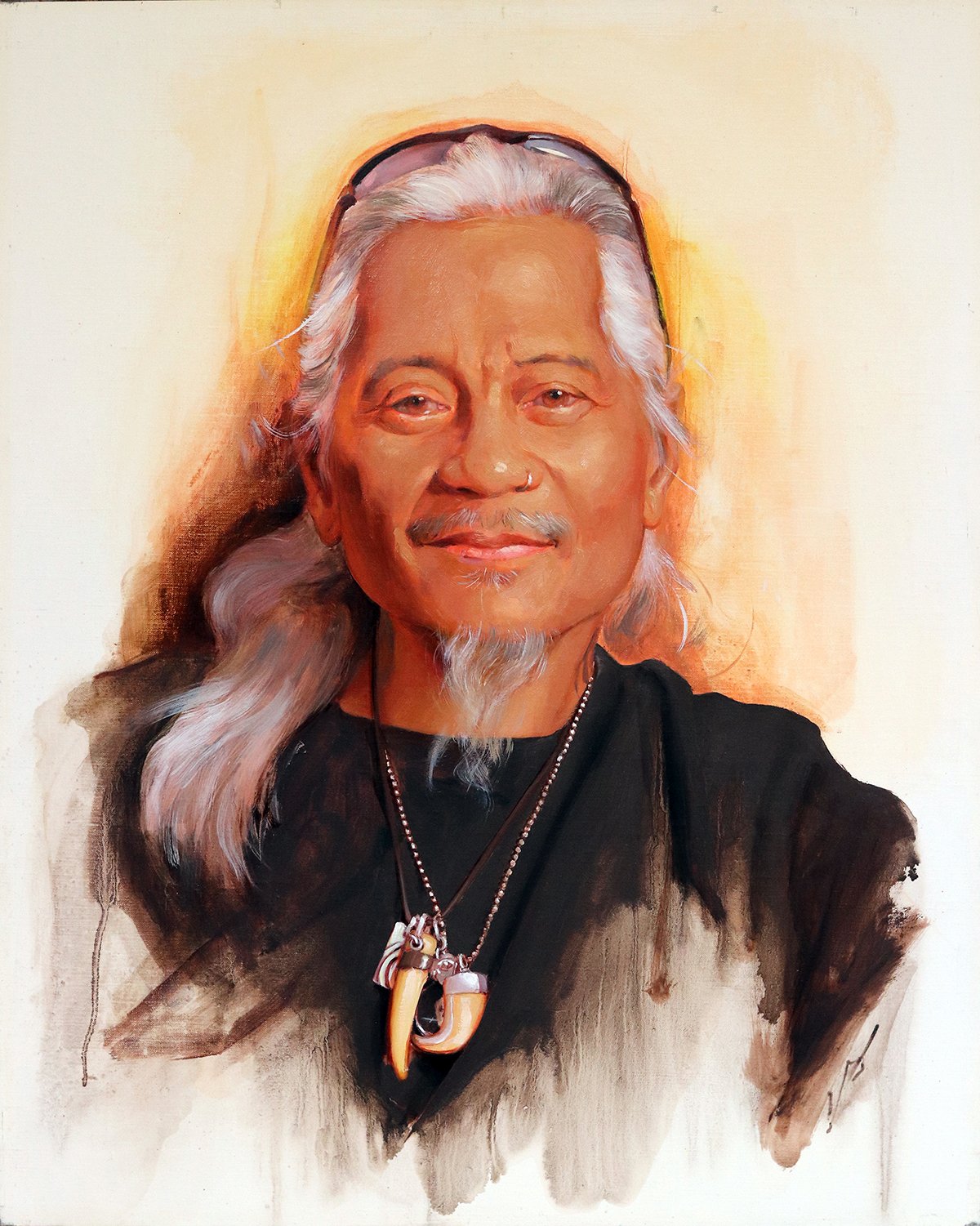'Portrait Study of the Artist, Leo Zulueta’, oil on linen panel, 20" x 16", 2022