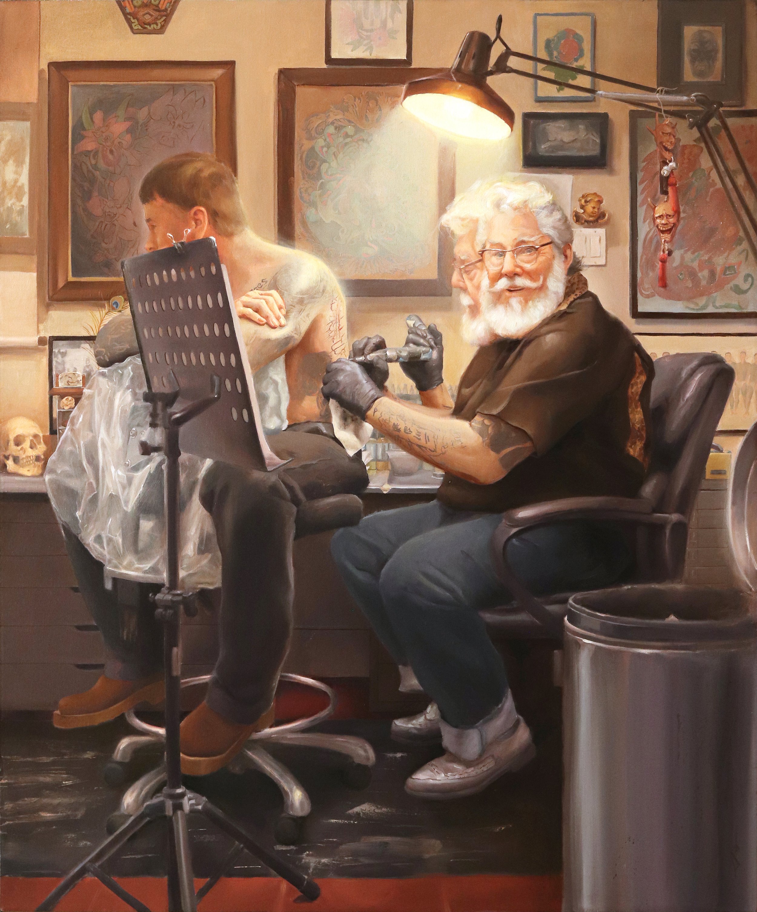 ‘Shotsie Gorman at Work', oil on linen, 48" x 40", 2023