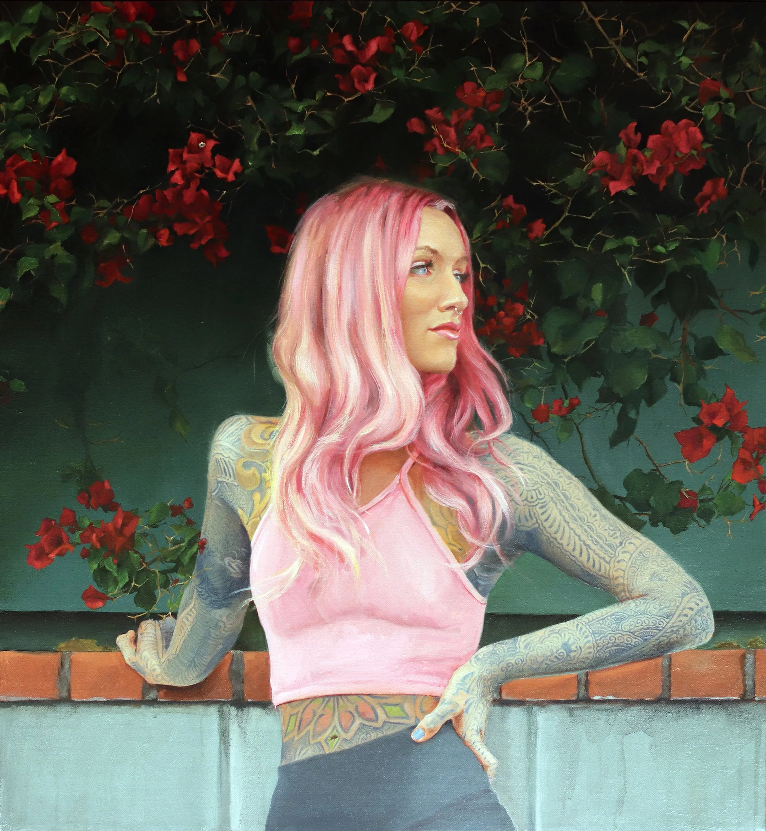 'Portrait of the Artist, Savannah Colleen’, oil on linen, 26" x 24", 2021