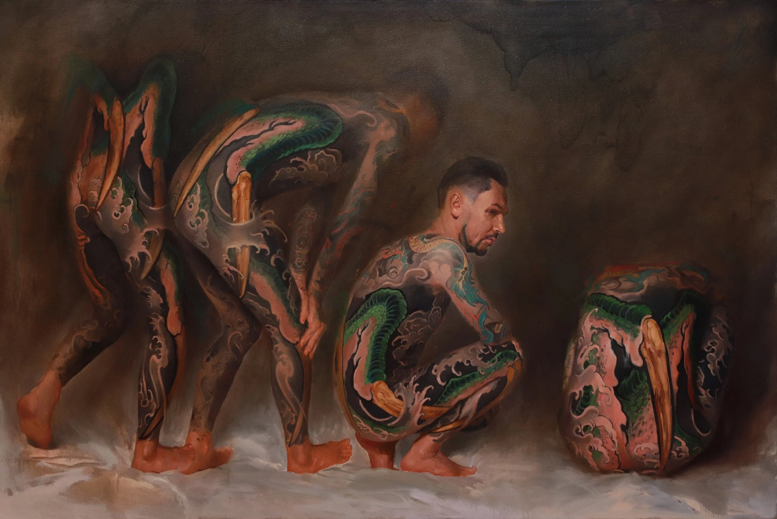 ‘Alexxx Abreu in Motion’, oil on canvas, 40” x 60”, 2019