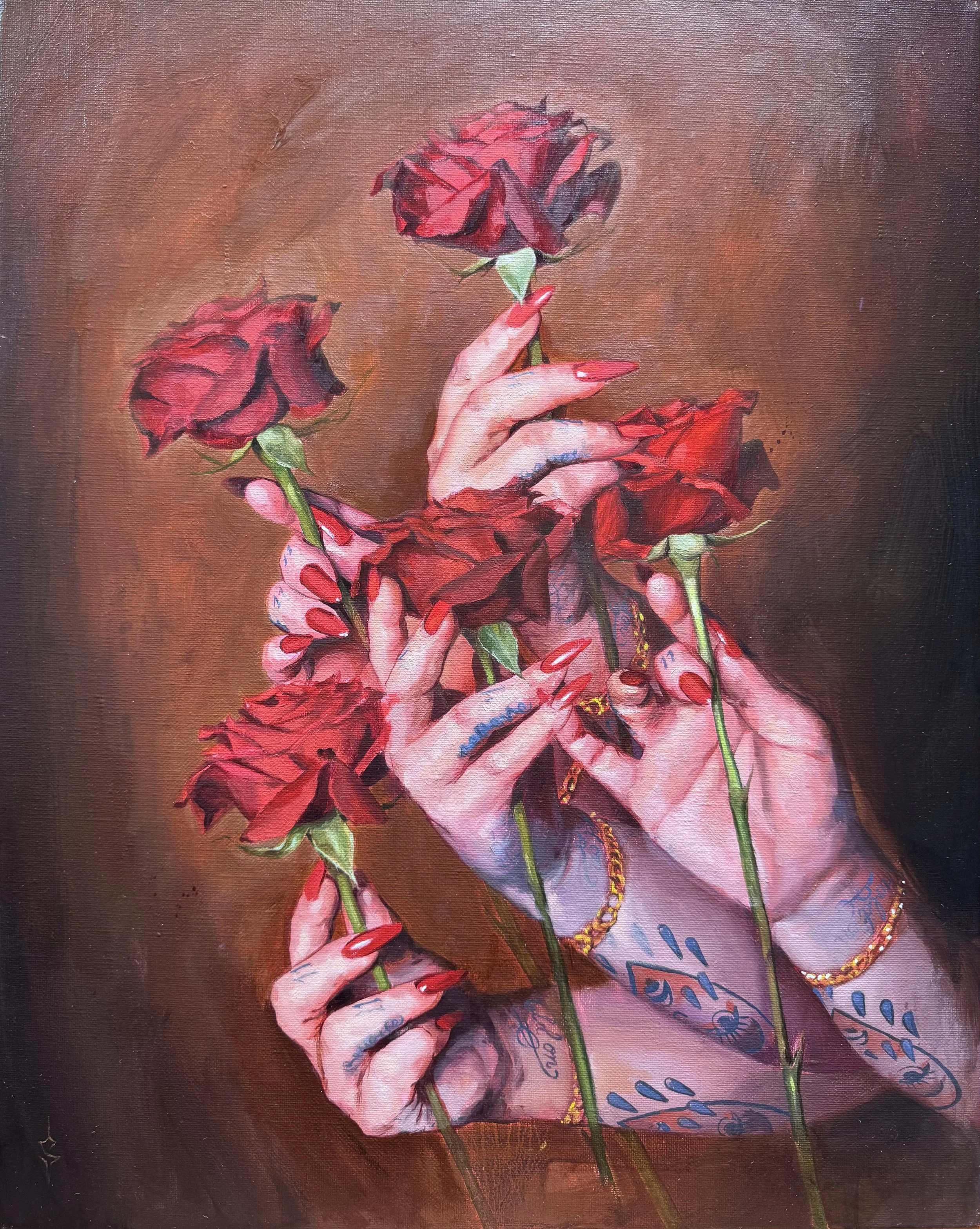 'Leila's Rose Hands in Motion' (Work in Progress)