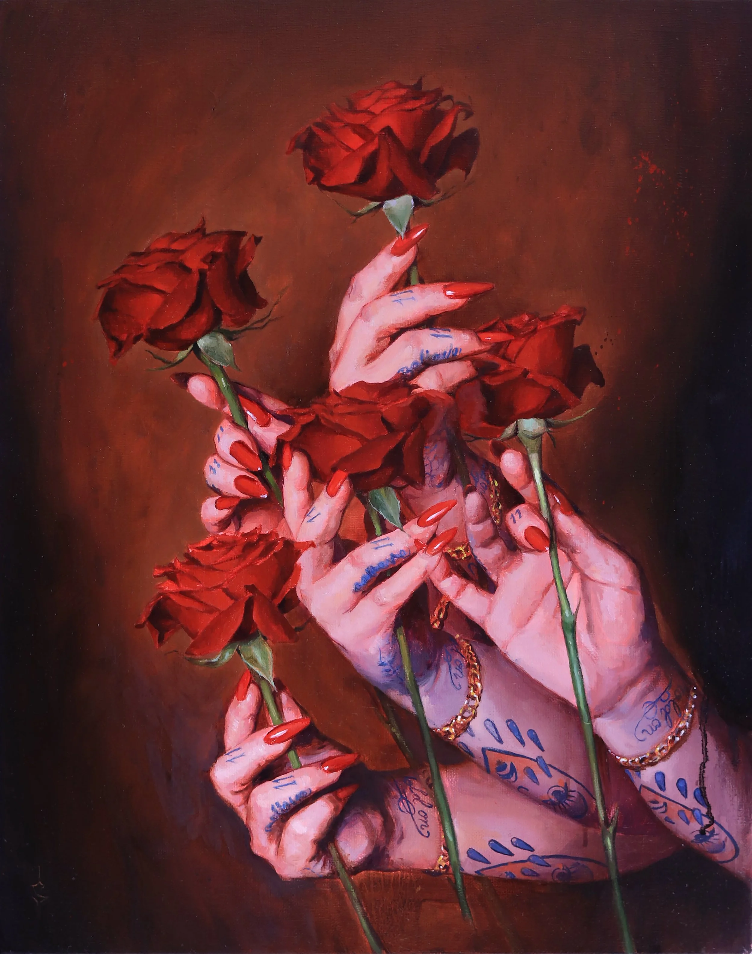  &nbsp;‘Leila’s Rose Hands in Motion’, oil on linen, 20” x 16”, 2026 