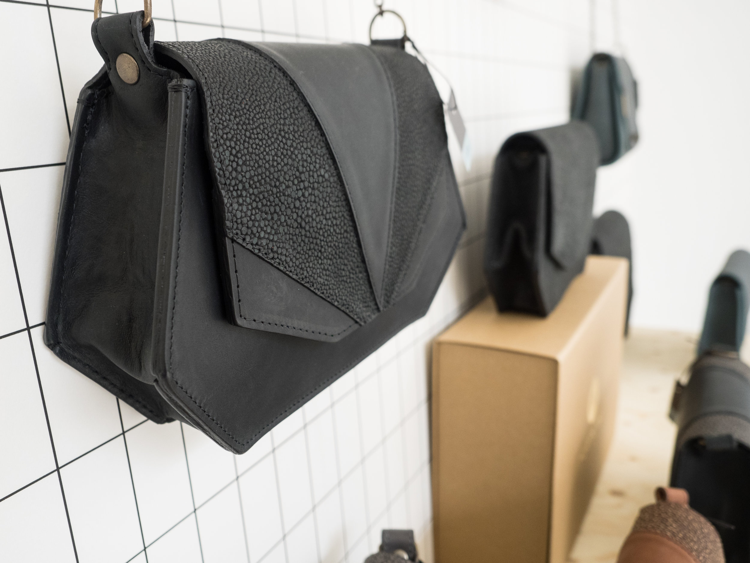 Leather bags to complete the accessory range.