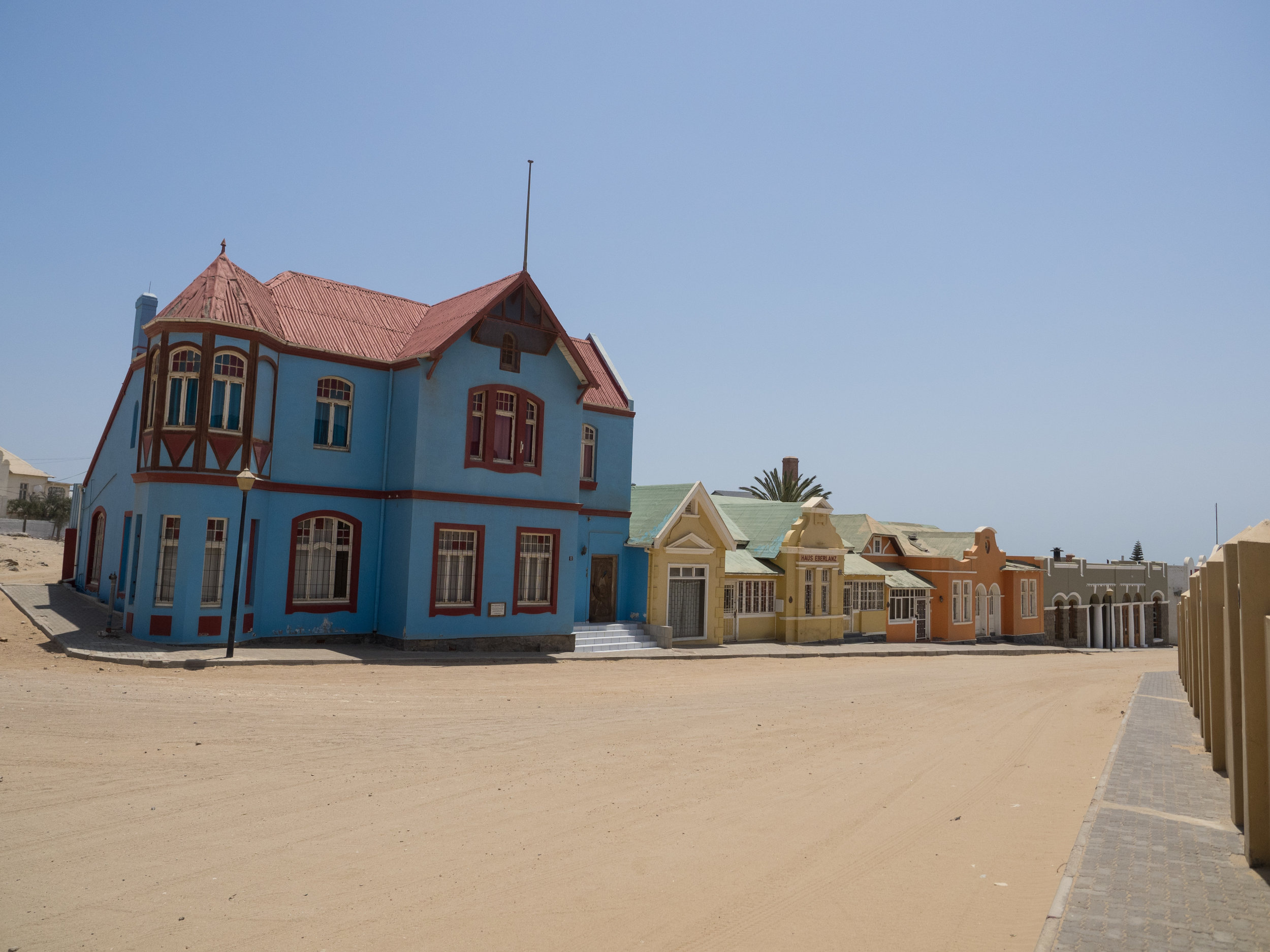 Colourful but deserted streets...