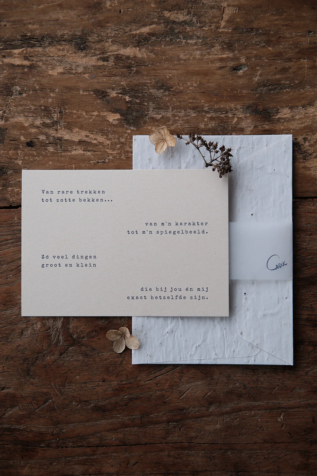 'ZELFDE TREKJES' - groeienvelop