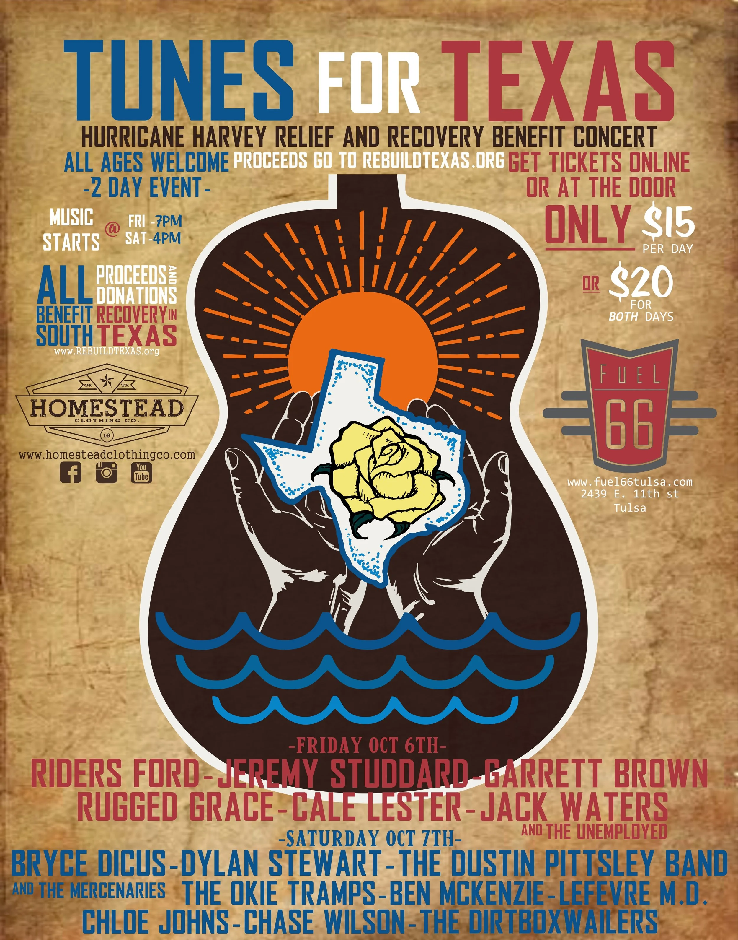Local Musicians Coming Together for Hurricane Harvey Benefit Concert