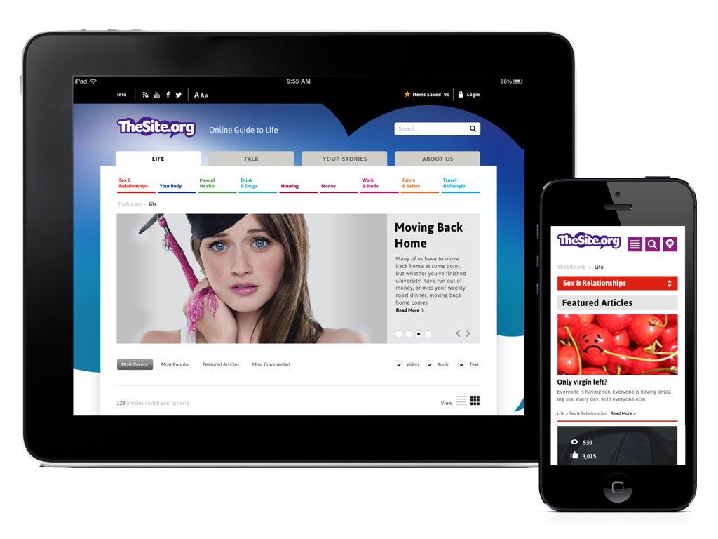 Mobile first design working across tablet
