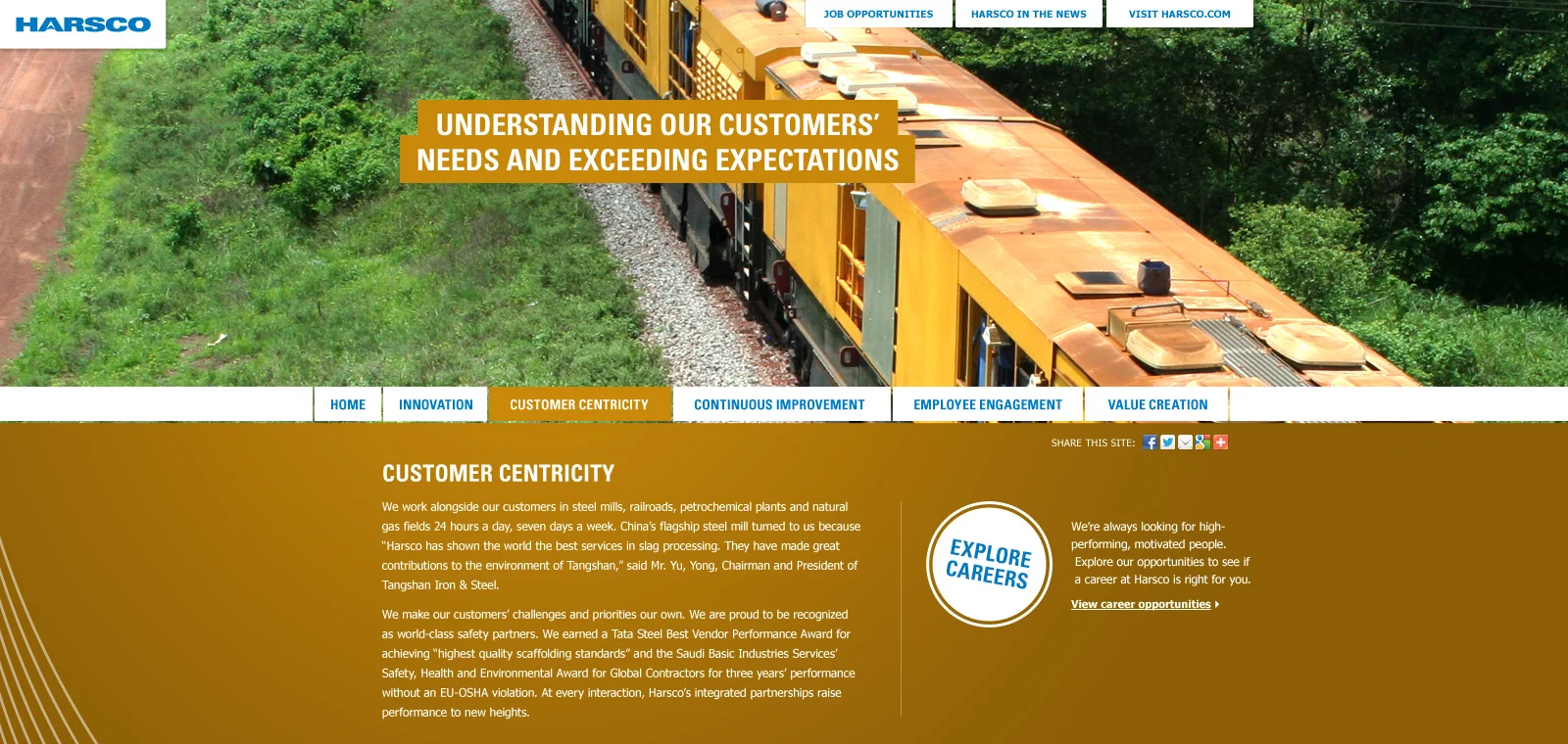 Harsco Culture Customer Centricity