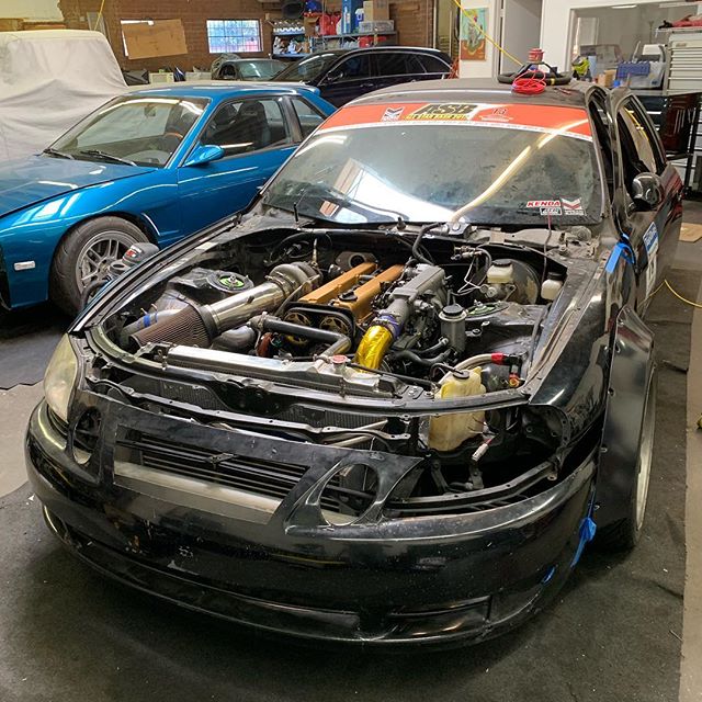 I spent part of saturday helping @drewostrowski get his #1jz powered and @_wisefab_ equipped SC300 back together. He still has a ways to go, but I&rsquo;m excited to see him start shredding tires again in this soon. We might be planning a visit to th