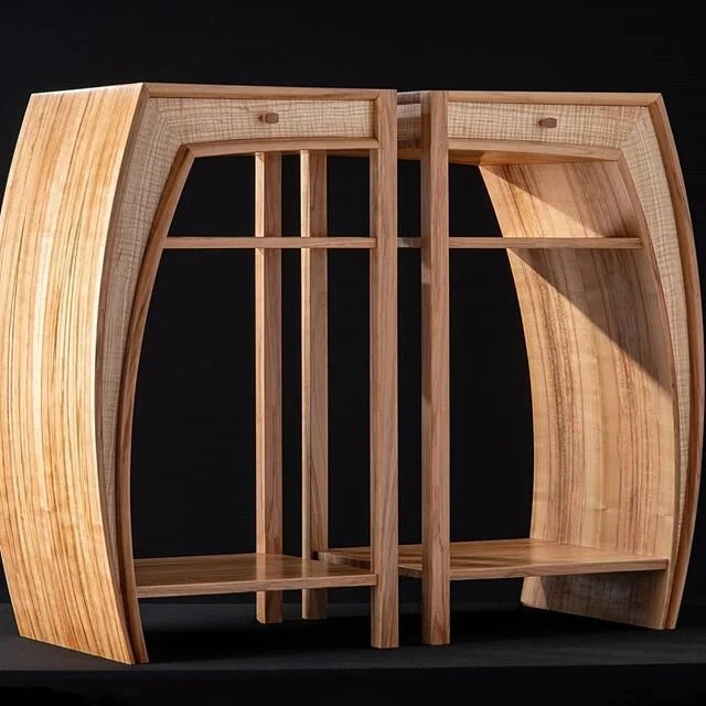 The 'Lockdown Cabinets'.. completed with a flourish of great photographs by @danielallenstudio. 
Daniel has photographed my work for close on twenty years, and being alongside him in his studio is always a huge buzz and a wonderful way to complete a usually long and painstaking cycle of creativity and making. With a set of great shots you never really have to say goodbye to your work.
#danielallenmedia#cfw#awr#bedside cabinets#cherrywood