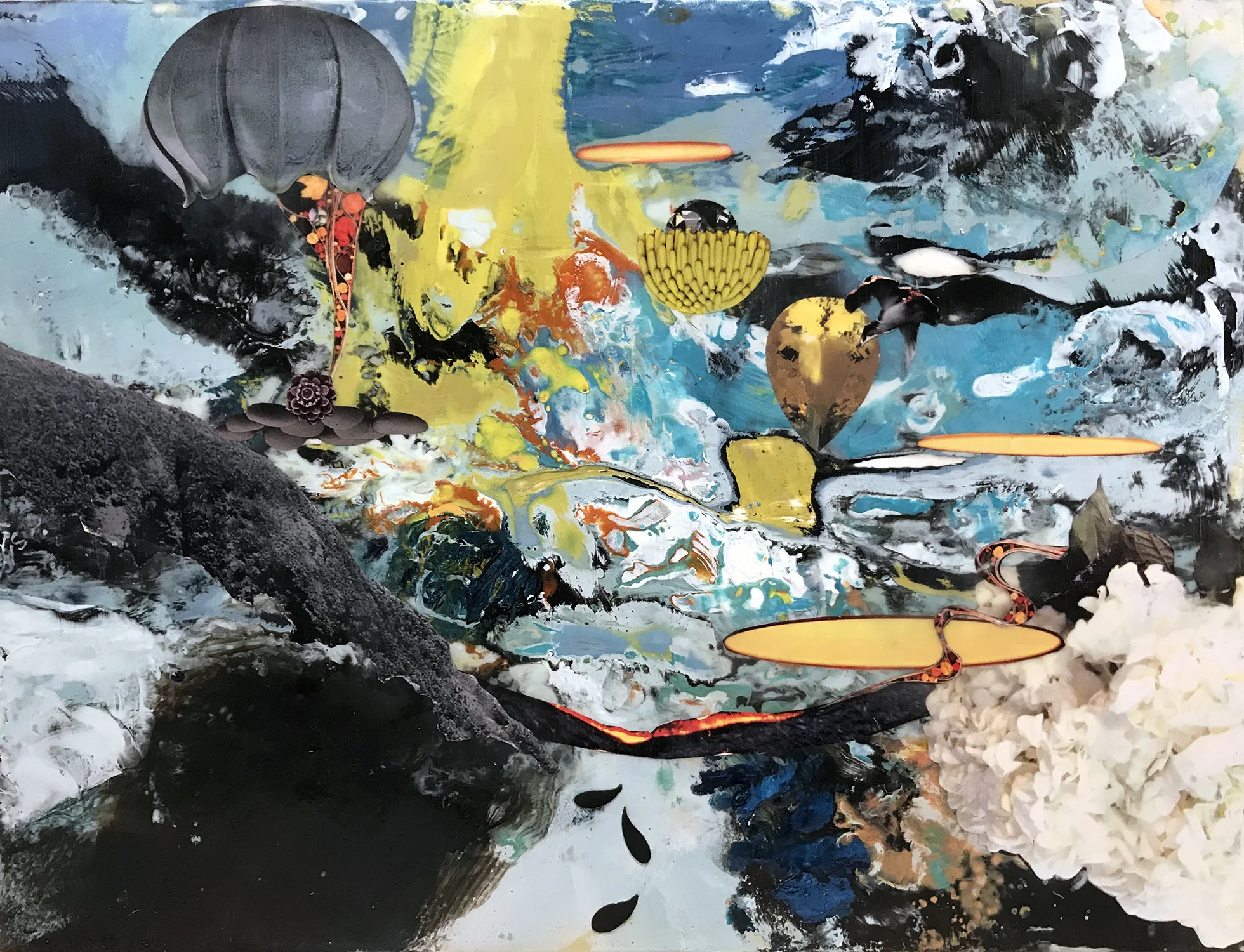 Lorraine Glessner Yellow Lava Love, 8x10”