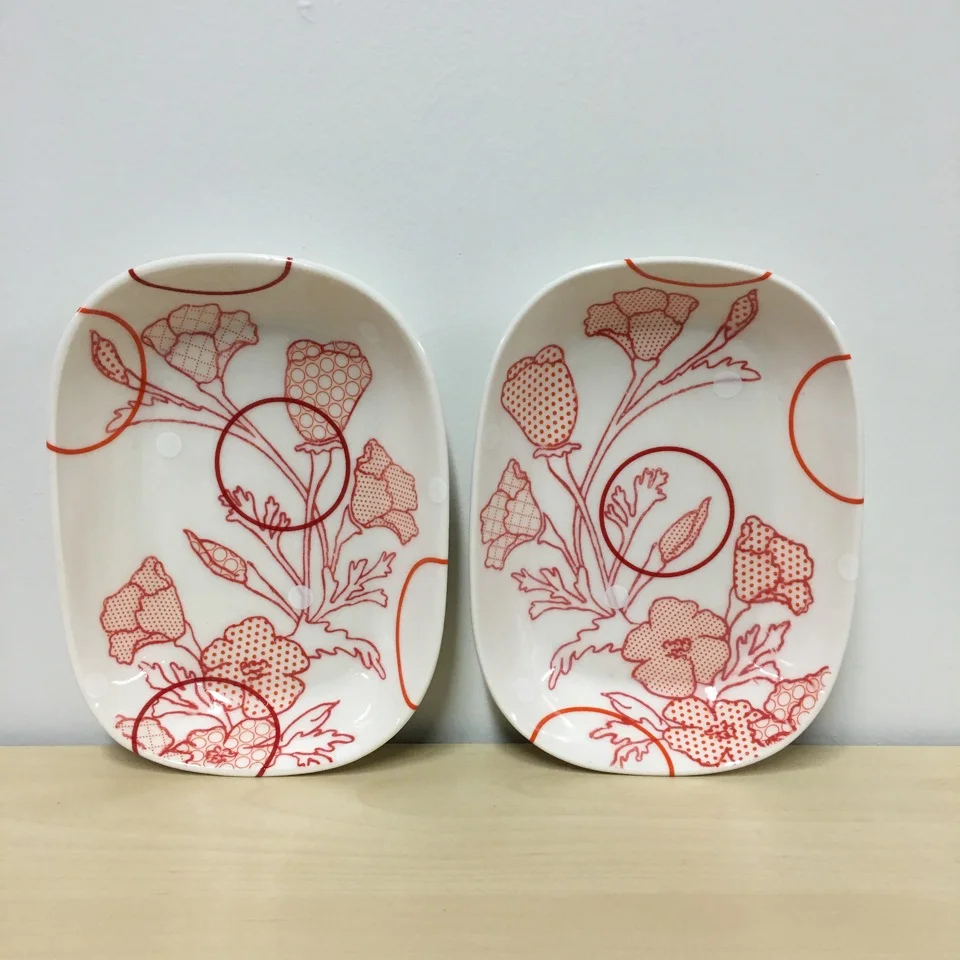 Meredith Host porcelain tableware with decals