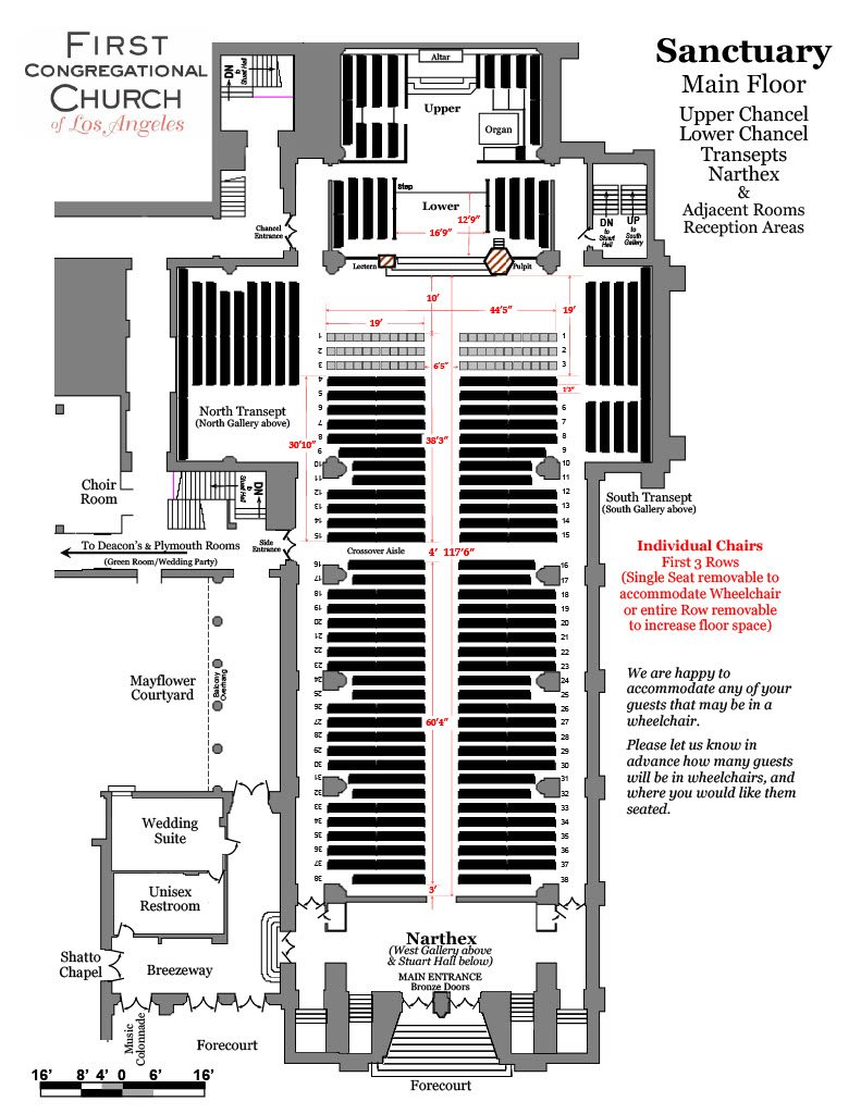 Floor Plans First Congregational Church Of Los Angeles