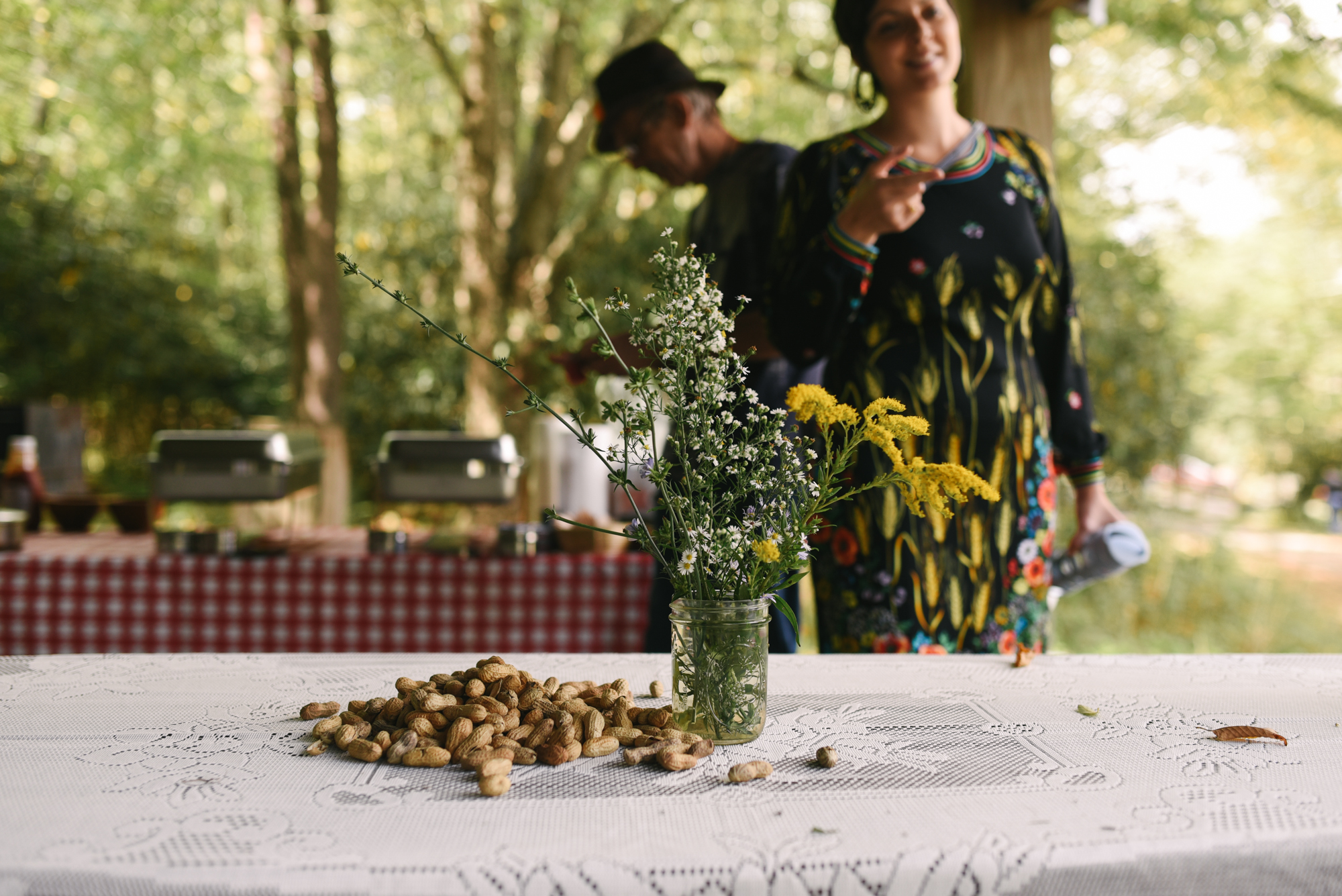  Mountain Wedding, Outdoors, Rustic, West Virginia, Maryland Wedding Photographer, DIY, Casual, Table setting at reception, Wildflowers 
