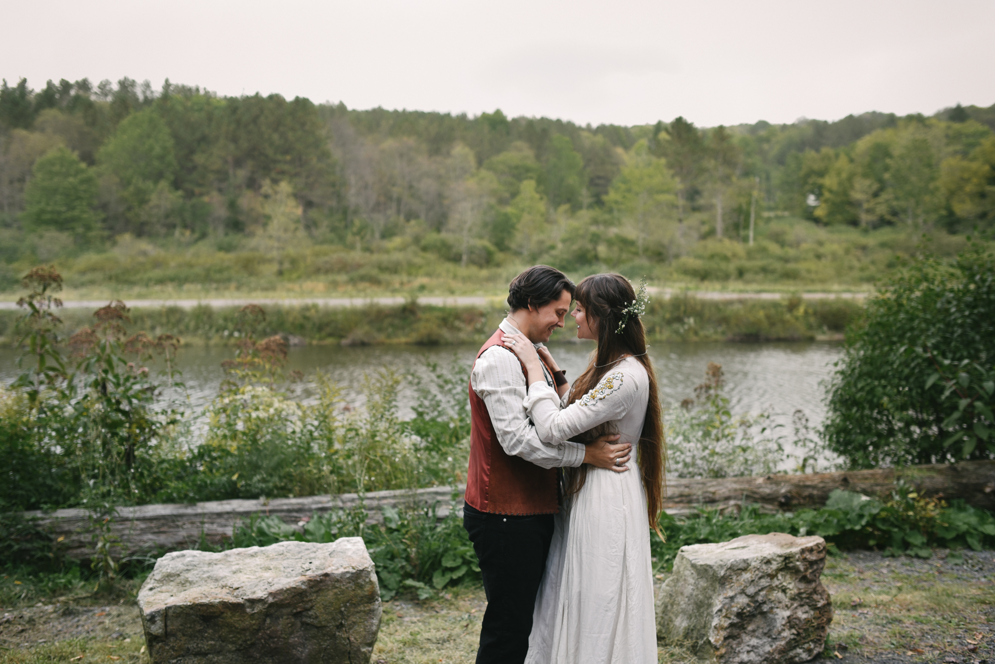  Mountain Wedding, Outdoors, Rustic, West Virginia, Maryland Wedding Photographer, DIY, Casual, Cute photo of bride and groom holding each other 
