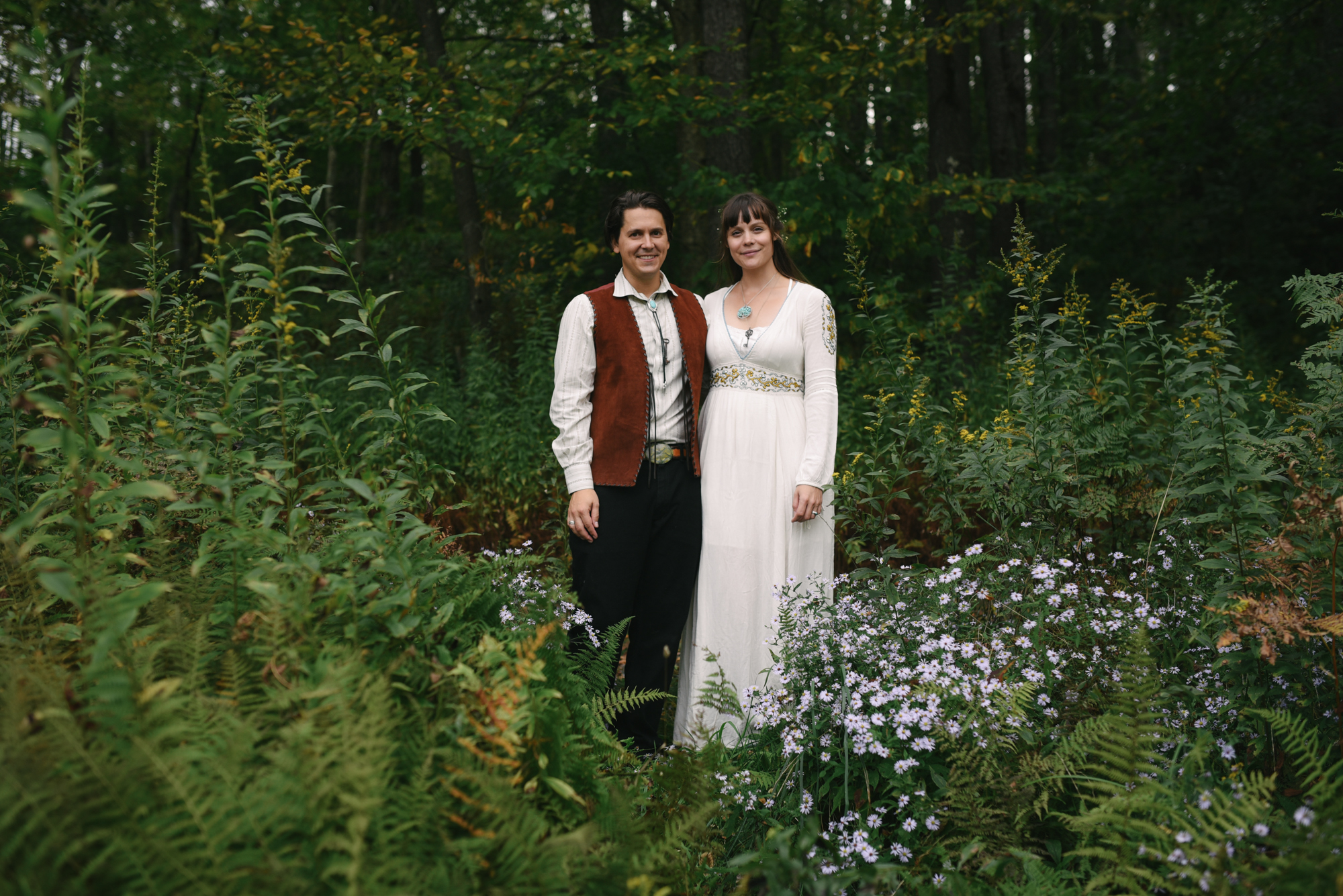  Mountain Wedding, Outdoors, Rustic, West Virginia, Maryland Wedding Photographer, DIY, Casual, portrait of bride and groom in the woods 