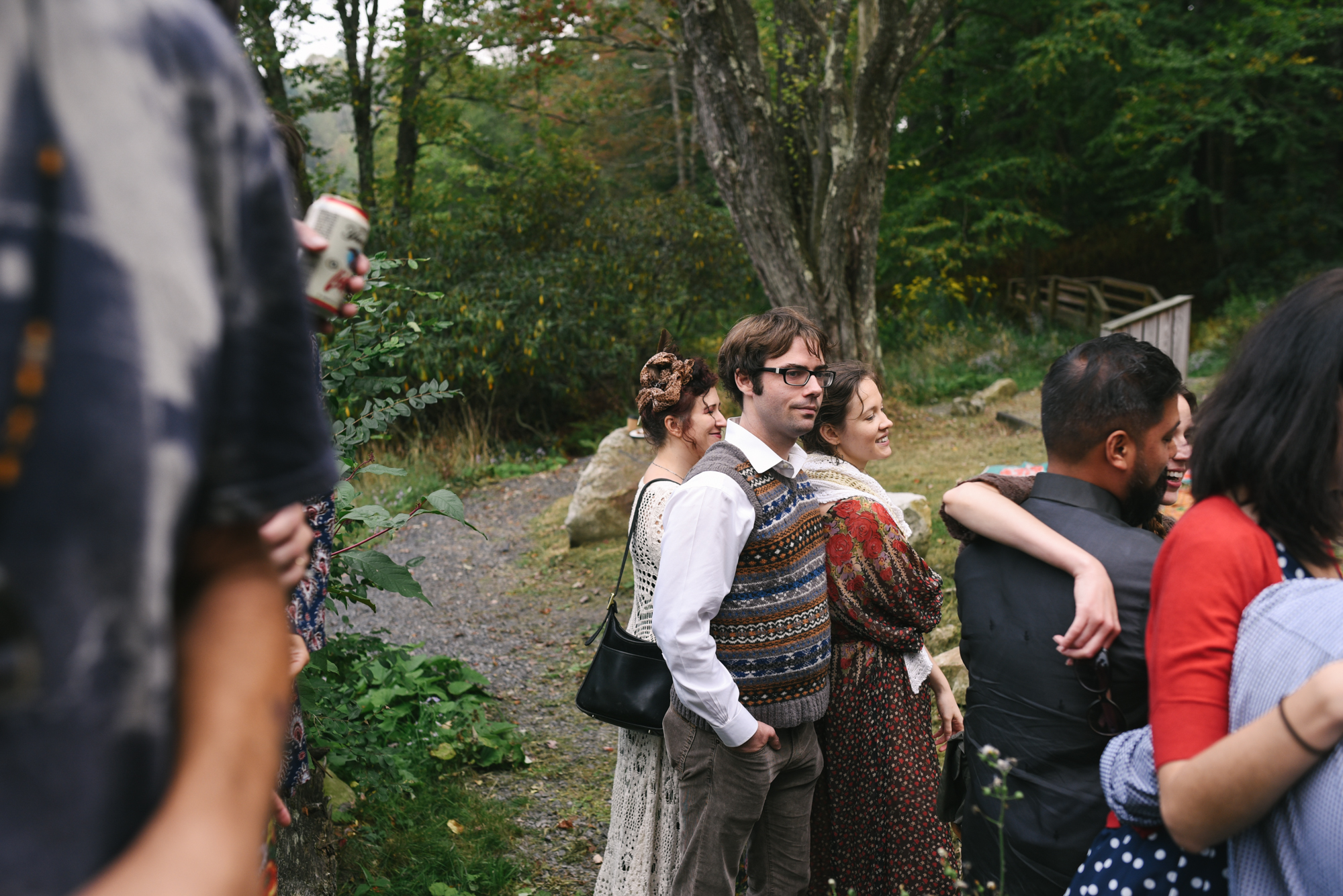  Mountain Wedding, Outdoors, Rustic, West Virginia, Maryland Wedding Photographer, DIY, Casual, wedding guests outside at reception 