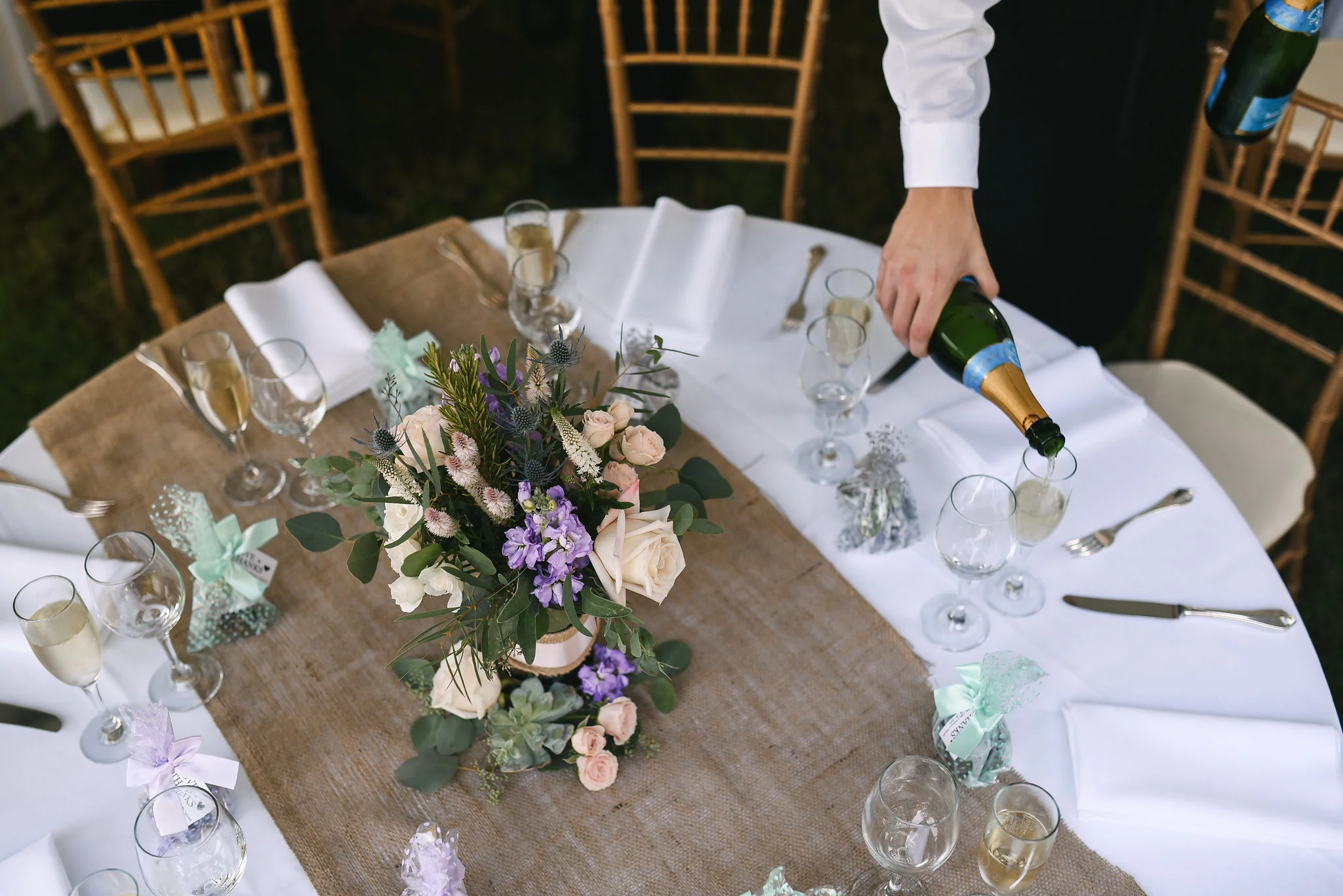 Maryland, Eastern Shore, Baltimore Wedding Photographer, Romantic, Boho, Backyard Wedding, Nature, Reception Decor, Table Settings, Floral Centerpieces, Michael Designs Florist