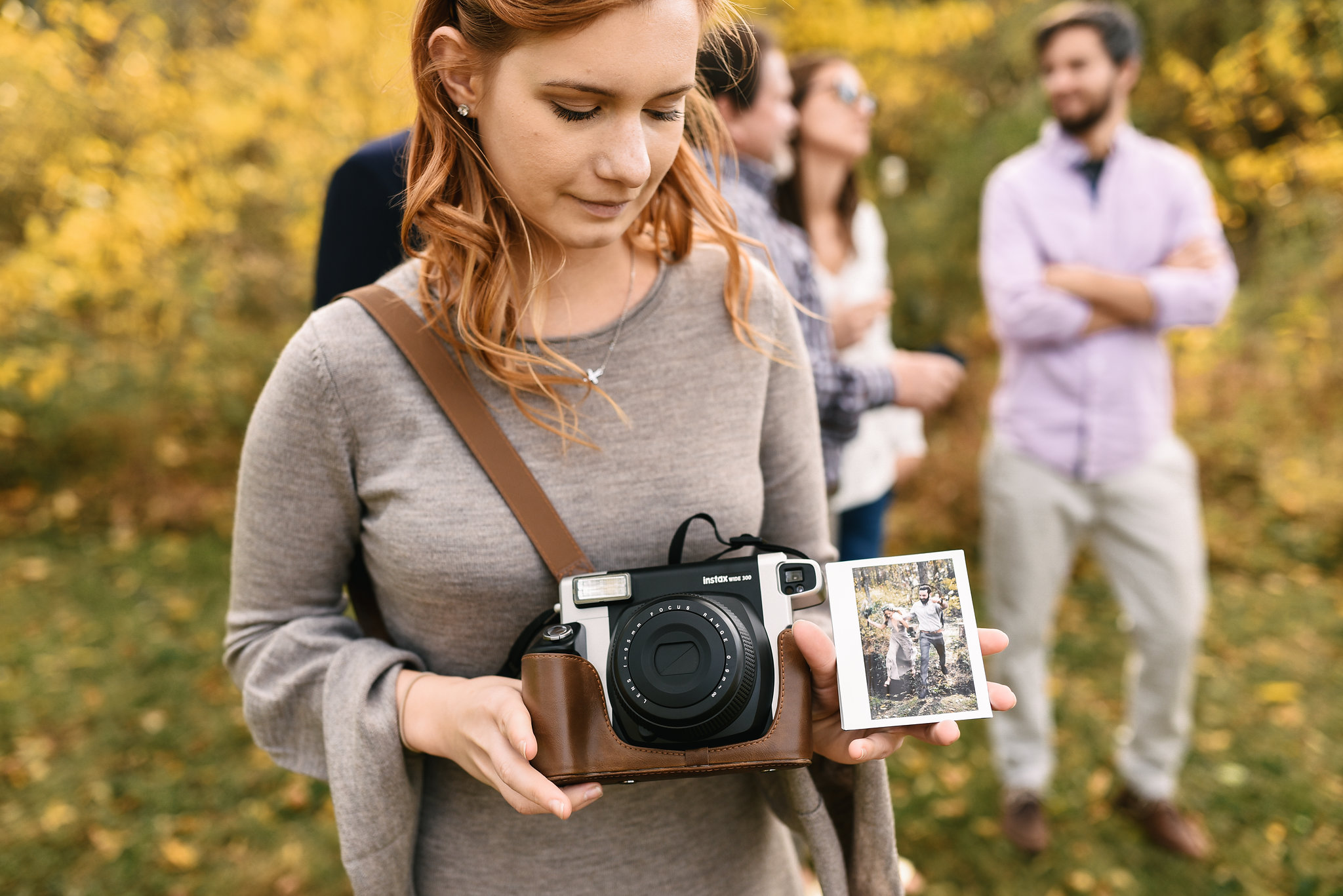 Baltimore, Maryland Wedding Photographer, Backyard Wedding, DIY, Rustic, Casual, Fall Wedding, Woodland, Wedding Guest with Polaroid Camera