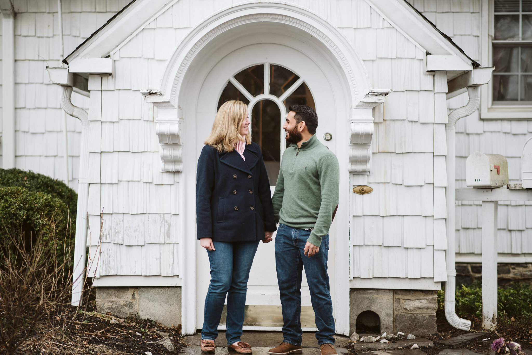Engagement Photos, Rainy, Ellicott City, Maryland Wedding Photographer, Winter, Overhills Mansion, Indian American, Historical, Classic, Traditional, Outdoor, Laughing