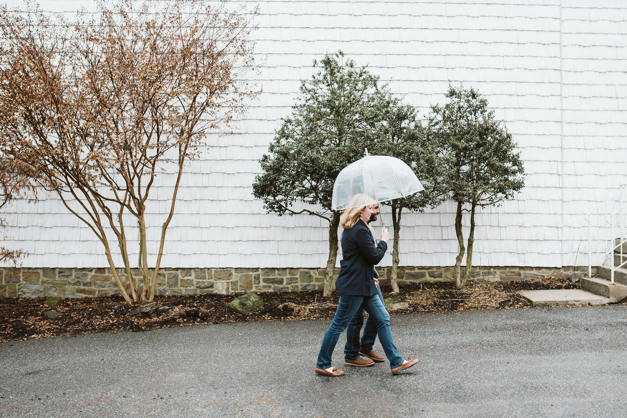 Engagement Photos, Rainy, Ellicott City, Maryland Wedding Photographer, Winter, Overhills Mansion, Indian American, Historical, Classic, Traditional, Outdoor, Bride and Groom Walking