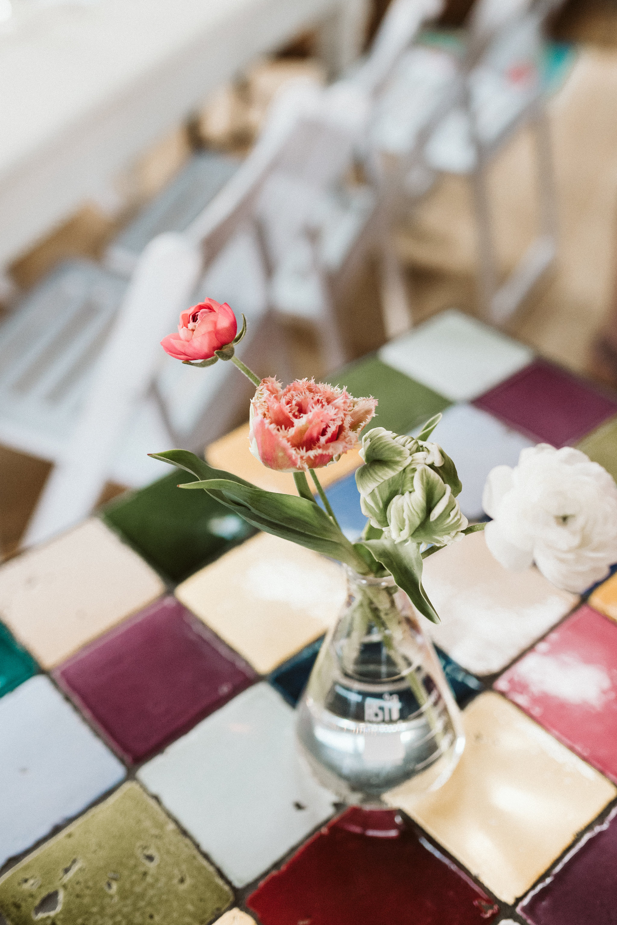  Baltimore, Maryland Wedding Photographer, Hampden, Eco-Friendly, Green, The Elm, Simple and Classic, Vintage, Closeup of Floral Centerpieces, Local Color Flowers 