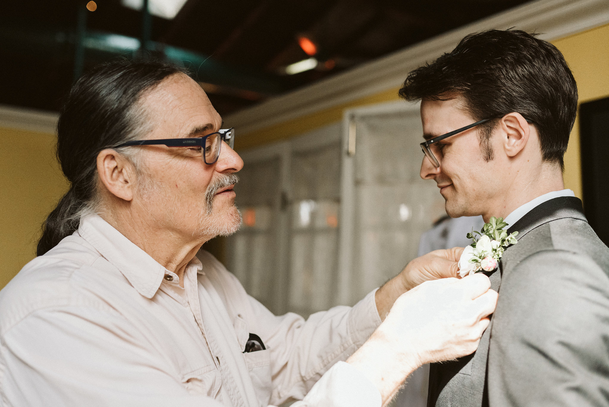  Baltimore, Maryland Wedding Photographer, Hampden, Eco-Friendly, Green, The Elm, Simple and Classic, Vintage, Groom Getting his Boutonniere Pinned On, Local Color Flowers 