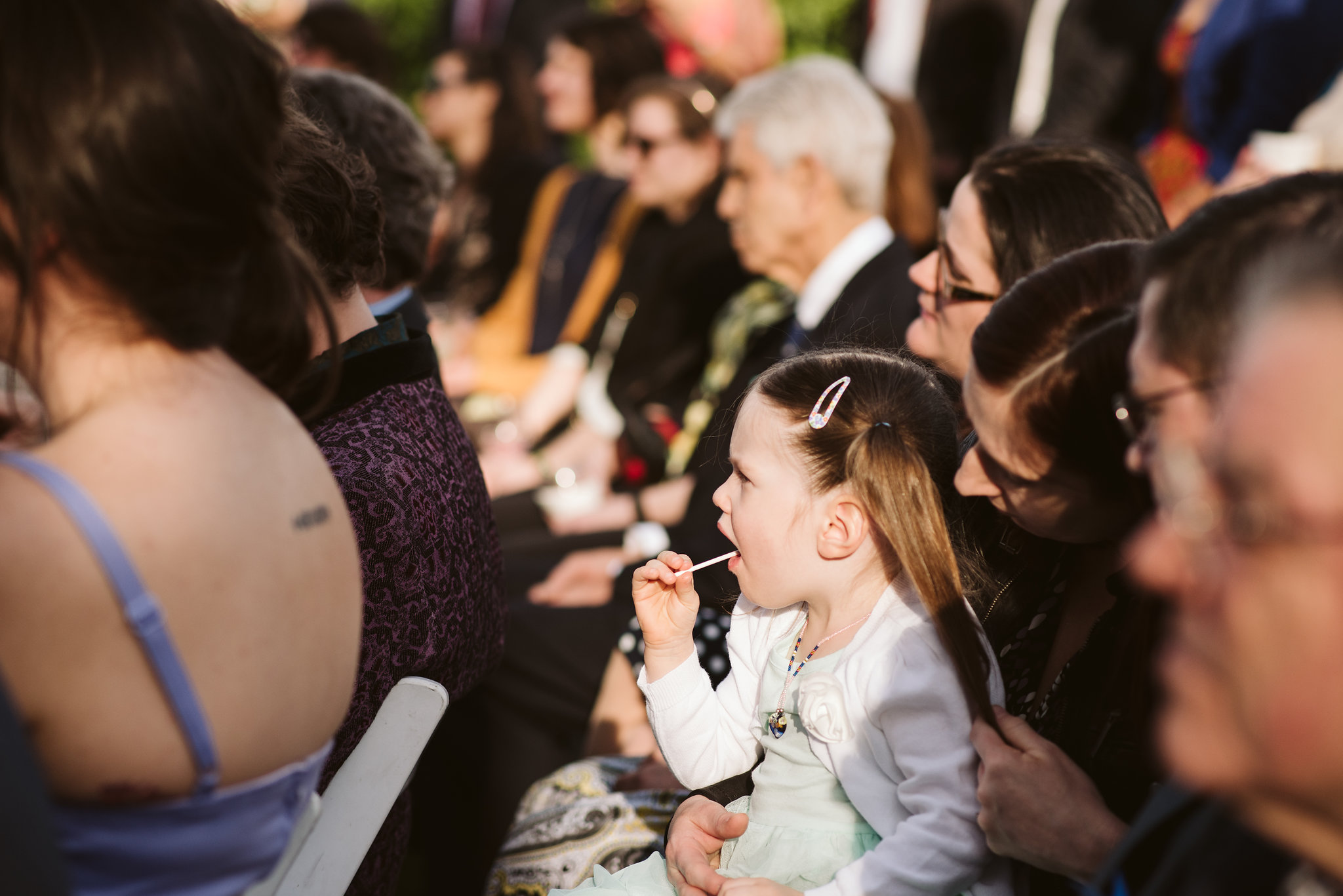  Baltimore, Maryland Wedding Photographer, Hampden, Eco-Friendly, Green, The Elm, Simple and Classic, Vintage, Flower Girl Watching the Ceremony 