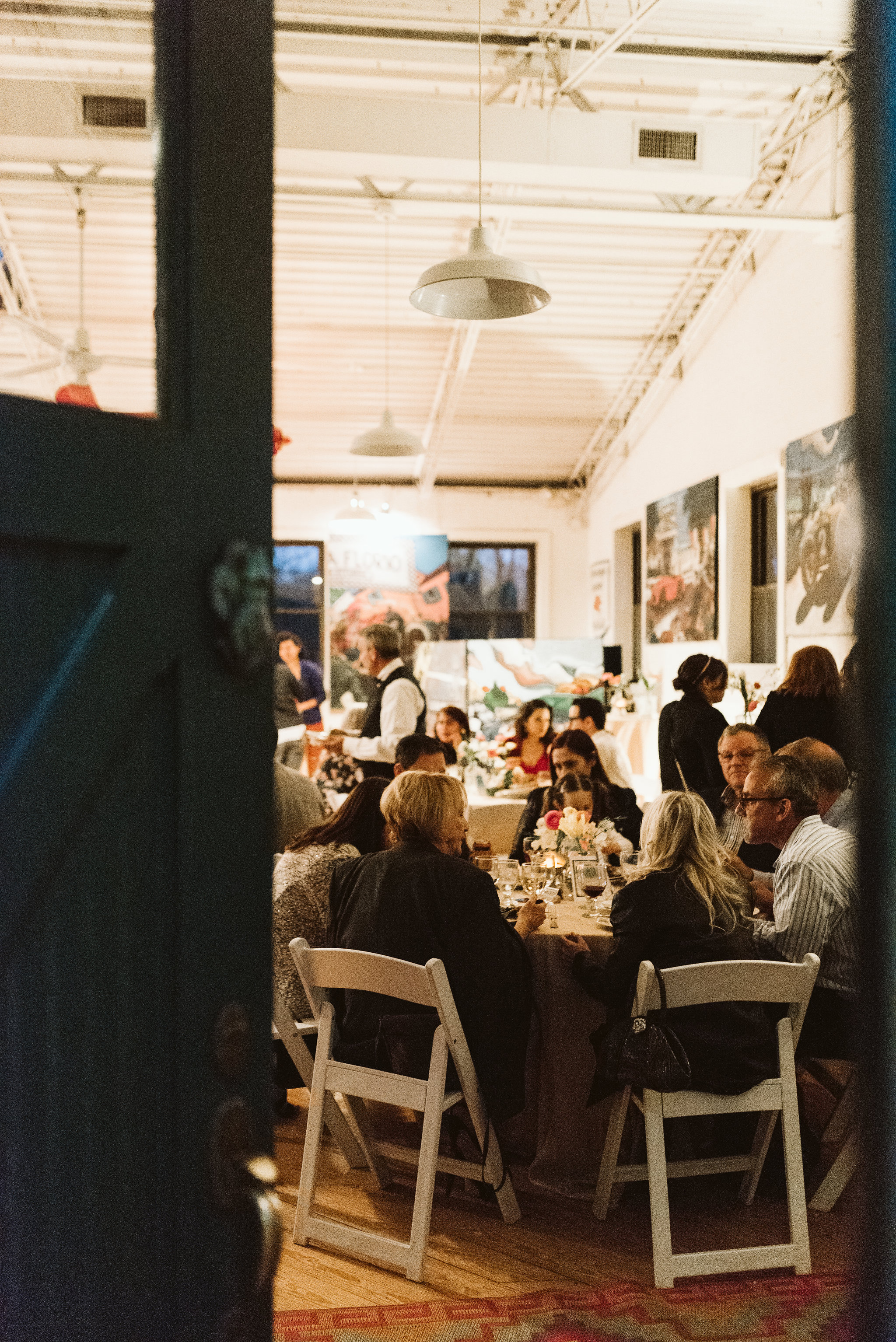  Baltimore, Maryland Wedding Photographer, Hampden, Eco-Friendly, Green, The Elm, Simple and Classic, Vintage, Wedding Guests Having Dinner During Reception 