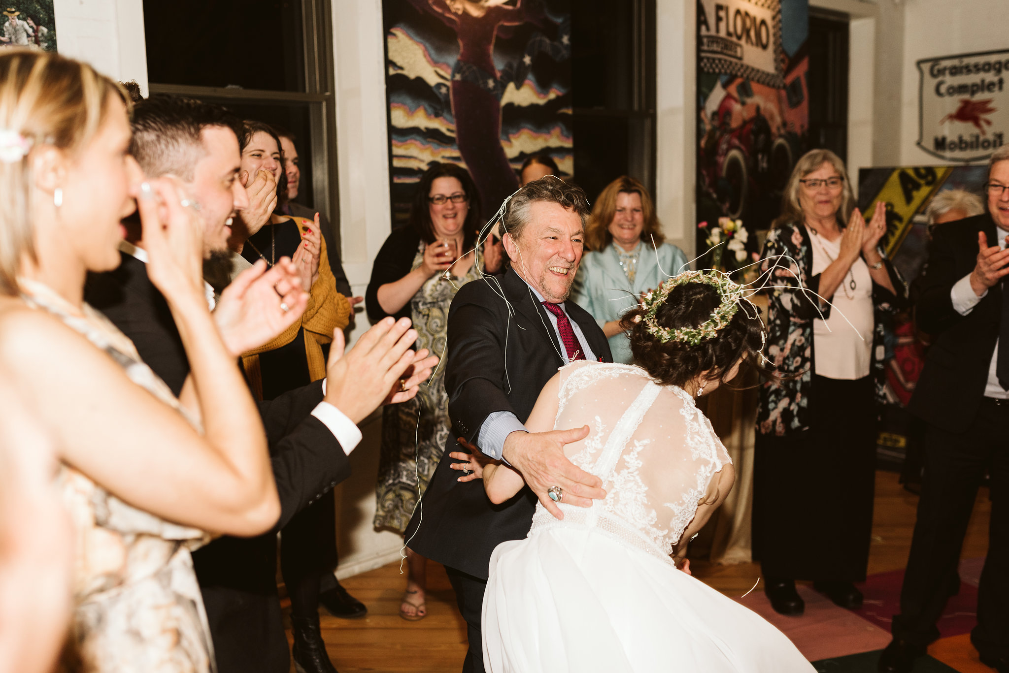  Baltimore, Maryland Wedding Photographer, Hampden, Eco-Friendly, Green, The Elm, Simple and Classic, Vintage, Bride and Friends Spraying Silly String, Flower Crown, Fun Candid Photo 