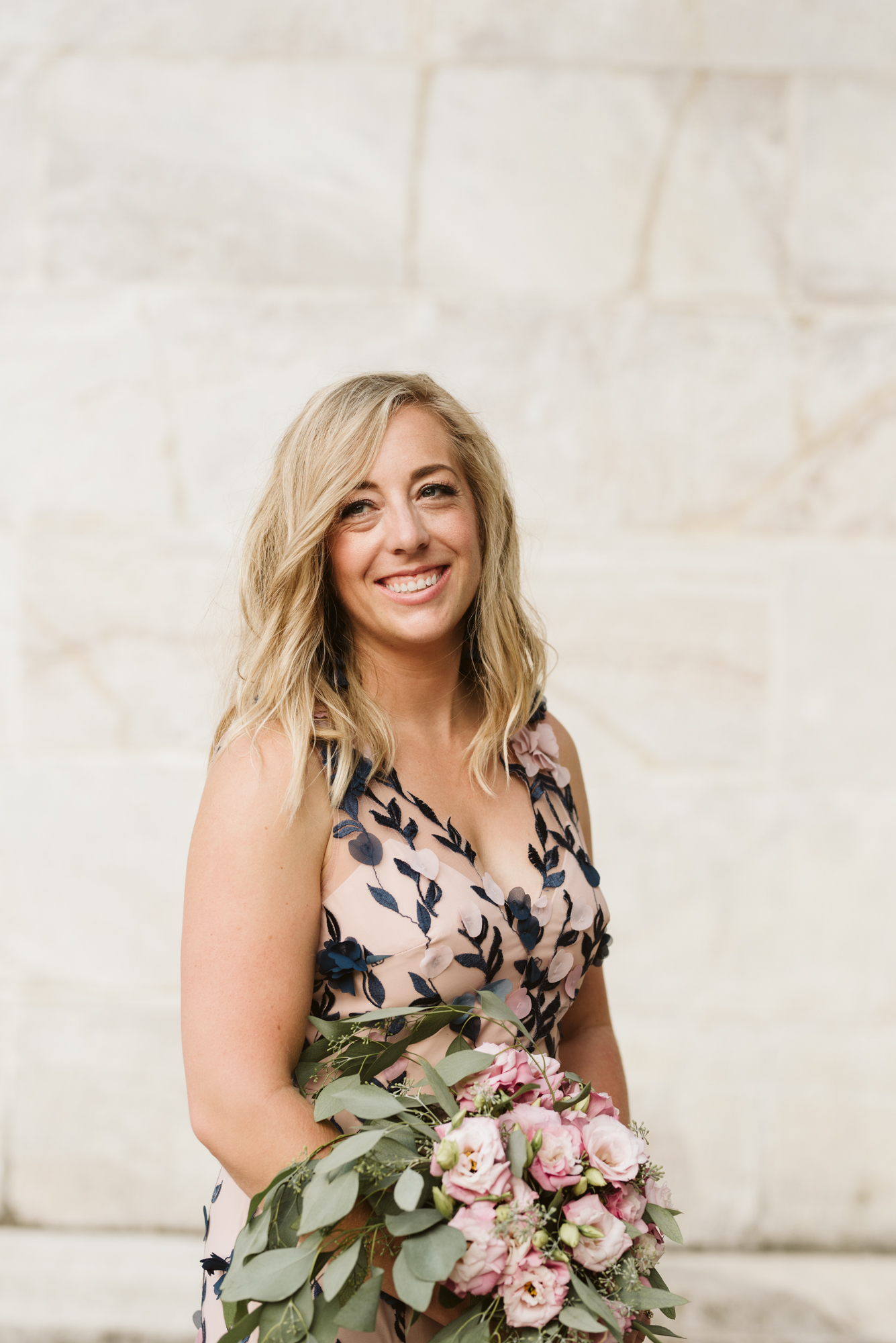 Pop-up Ceremony, Casual, Simple, Lake Roland, Baltimore, Maryland Wedding Photographer, Laid Back, Bride Portrait, Marchesa Notte Wedding Dress, Hair by Flaunt, Owen Michael Makeup, DIY Flowers