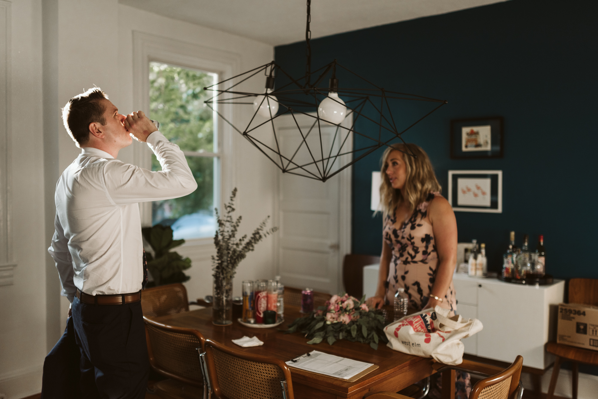 Pop-up Ceremony, Outdoor Wedding, Casual, Simple, Lake Roland, Baltimore, Maryland Wedding Photographer, Laid Back, Bride and Groom Relaxing Before Reception