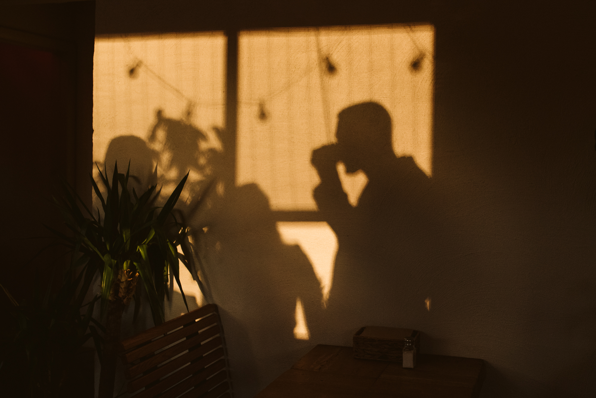 Outdoor Wedding, Casual, Simple, Baltimore, Maryland Wedding Photographer, Laid Back, September Wedding, Silhouette of Guests Through Window, Wedding Reception
